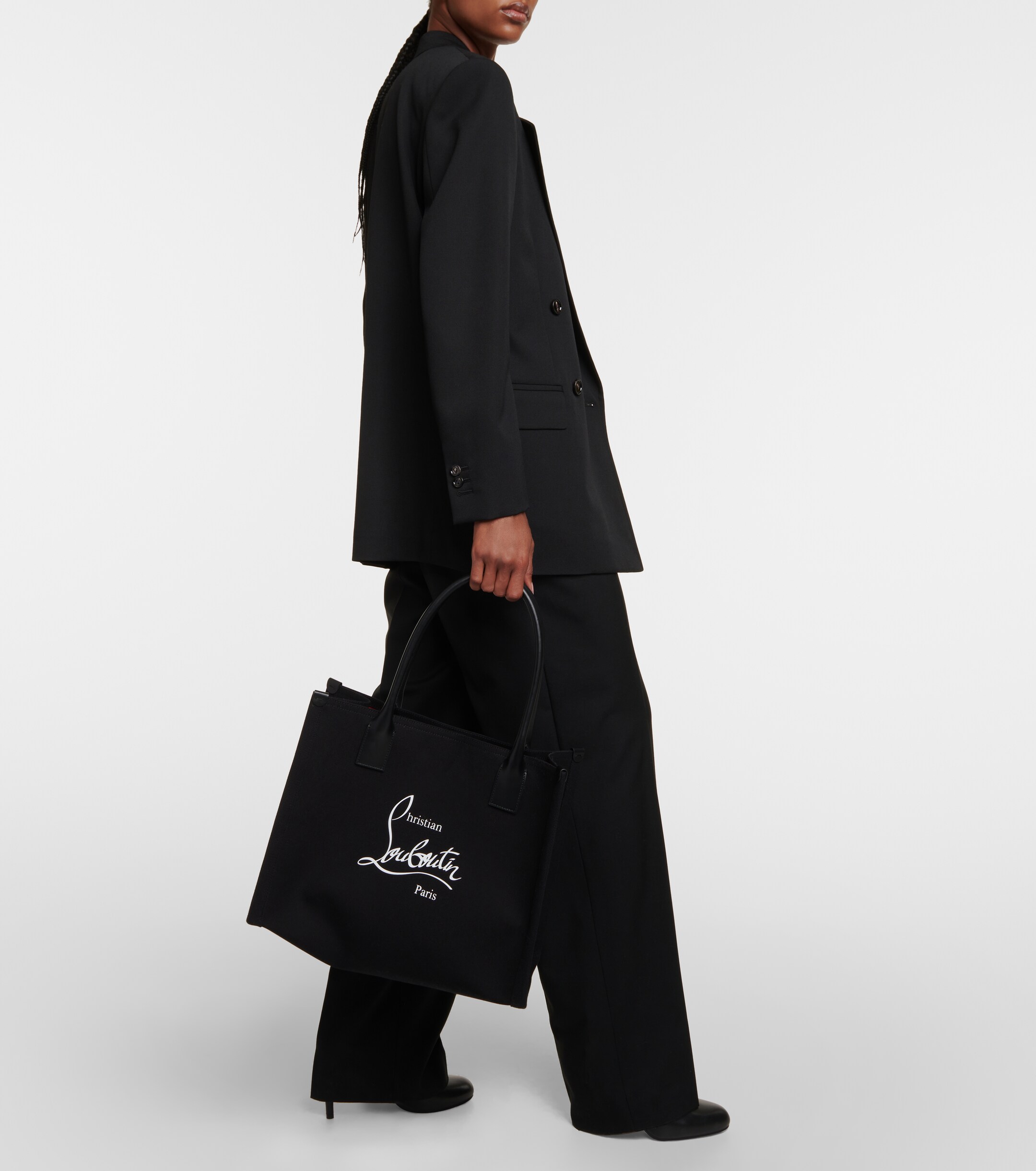 CHRISTIAN LOUBOUTIN Nastroloubi Large canvas tote bag