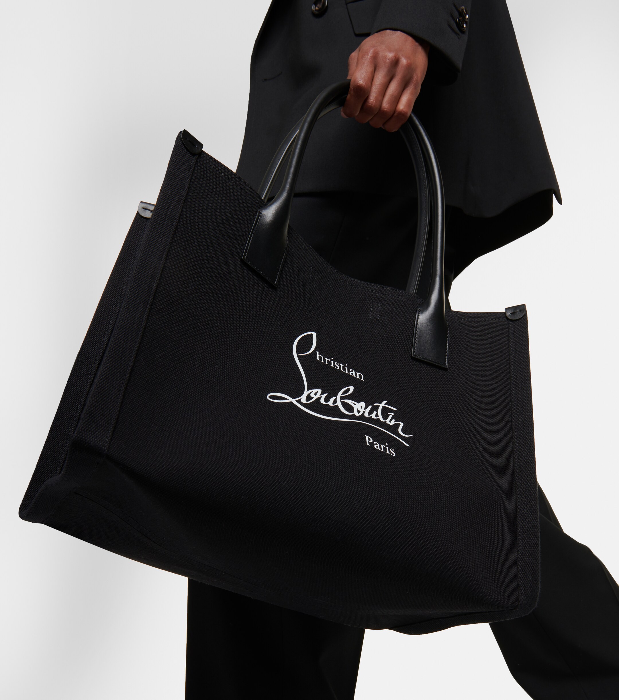 CHRISTIAN LOUBOUTIN Nastroloubi Large canvas tote bag