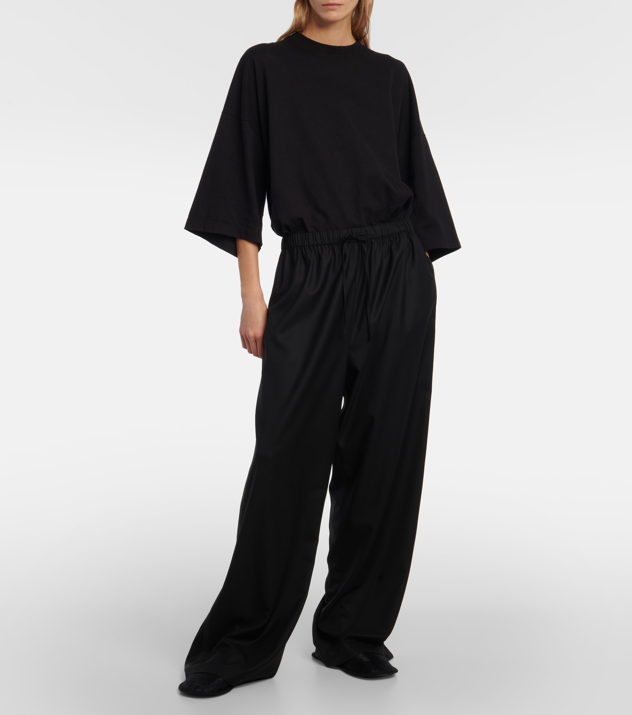 The Row - Hubert wool wide-leg pants | Plush