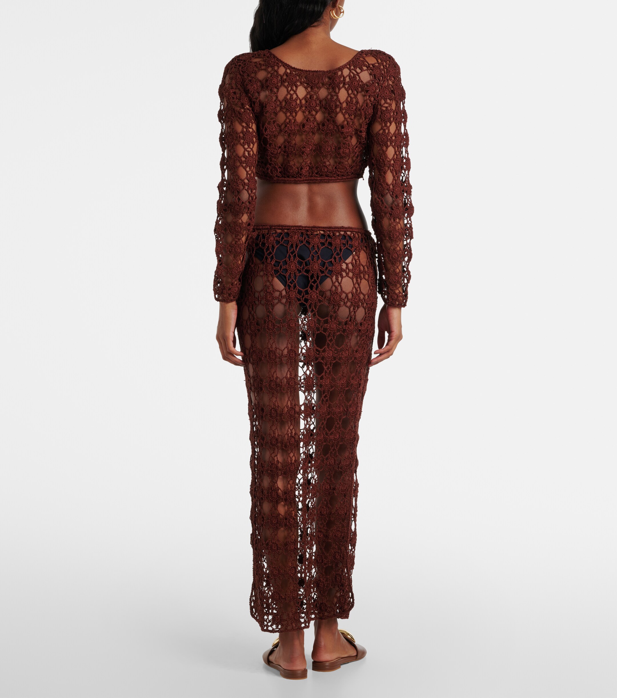 Anna Kosturova Anna Kosturova Bella crochet cotton maxi skirt