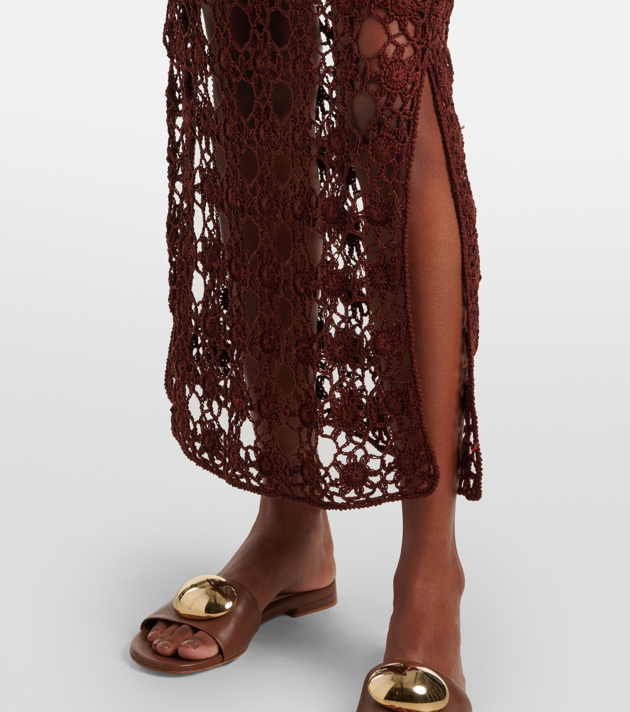 Anna Kosturova Anna Kosturova Bella crochet cotton maxi skirt