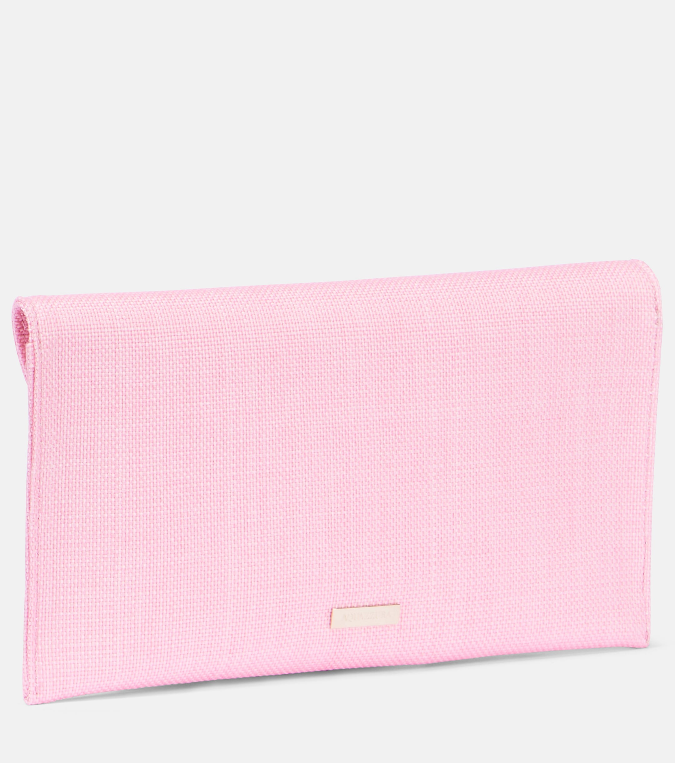AQUAZZURA Marea Small raffia-trimmed clutch