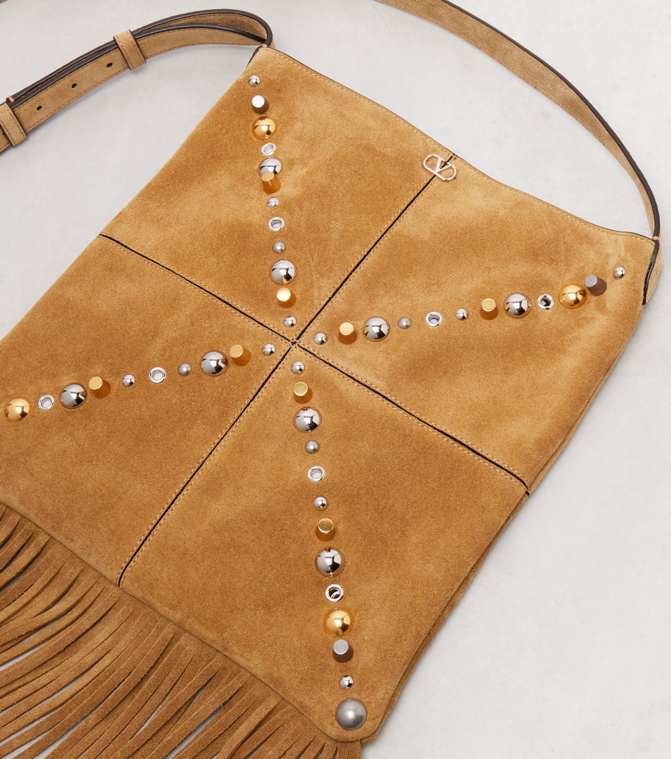 Valentino Garavani Nellcôte Medium suede shoulder bag thumbnail