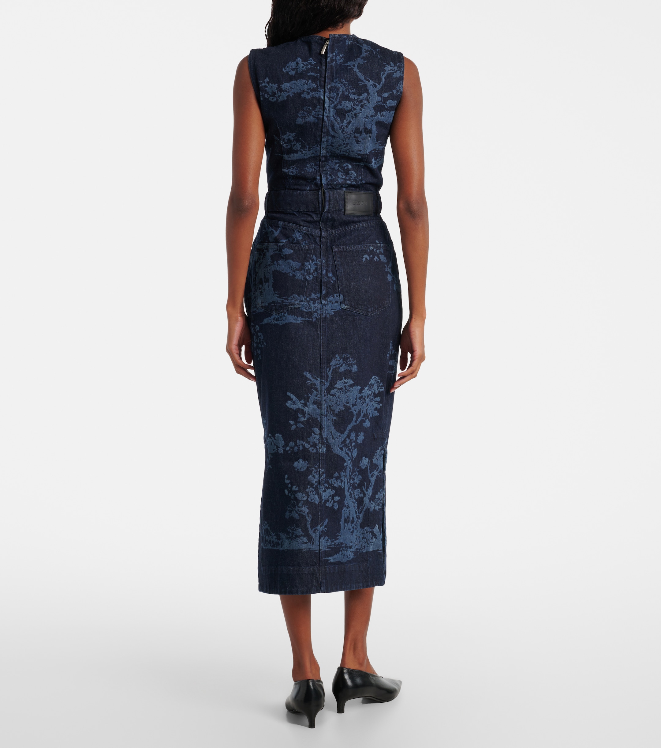 denim pencil dress Denim Ruffled Mini Dress main image 0