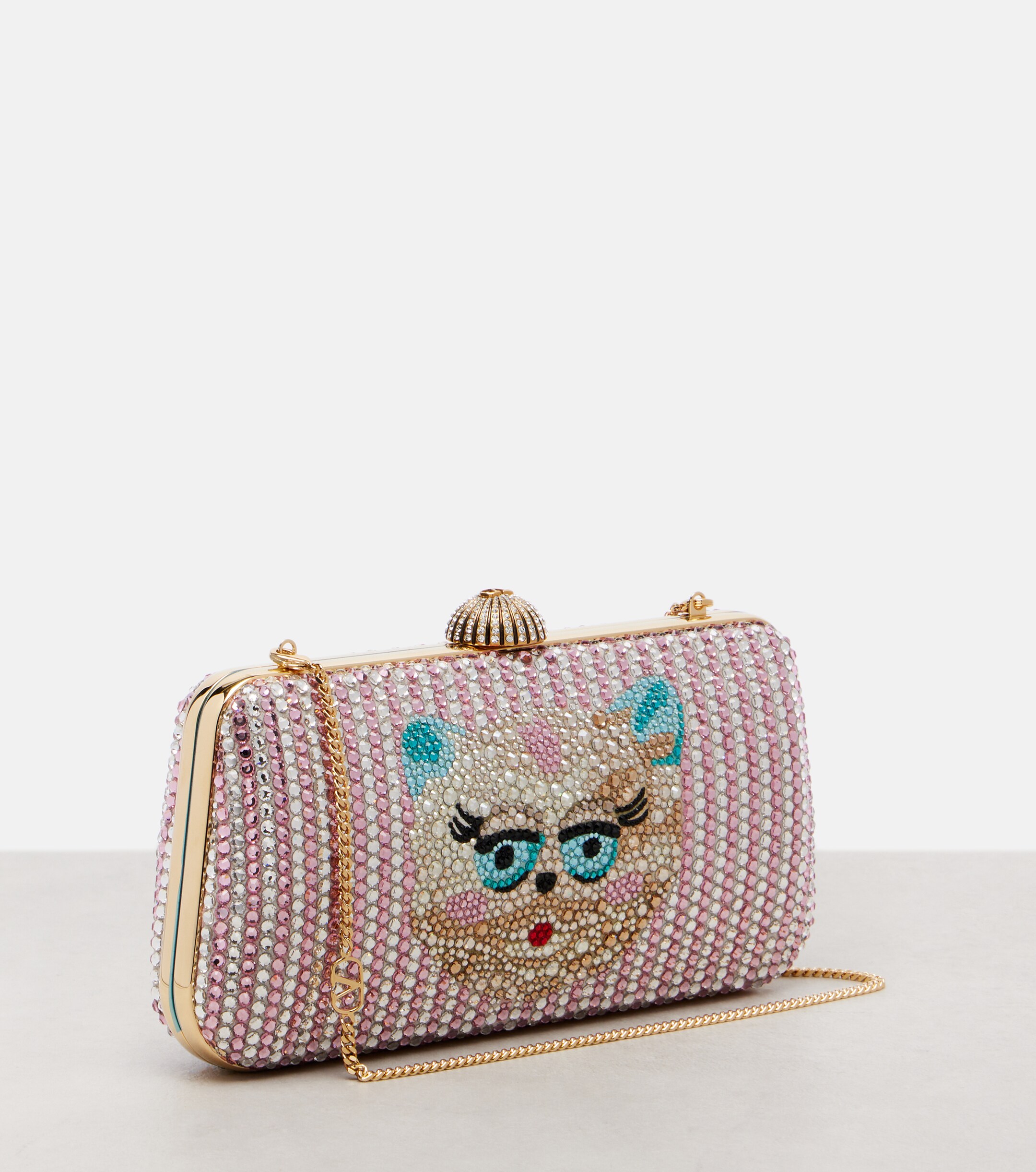 Valentino Garavani Carry Secrets embellished clutch thumbnail