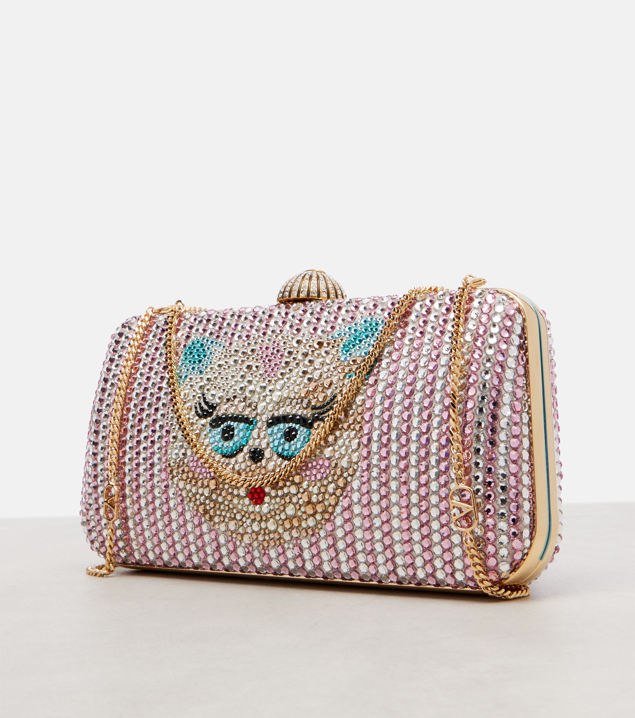 Valentino Garavani Carry Secrets embellished clutch thumbnail