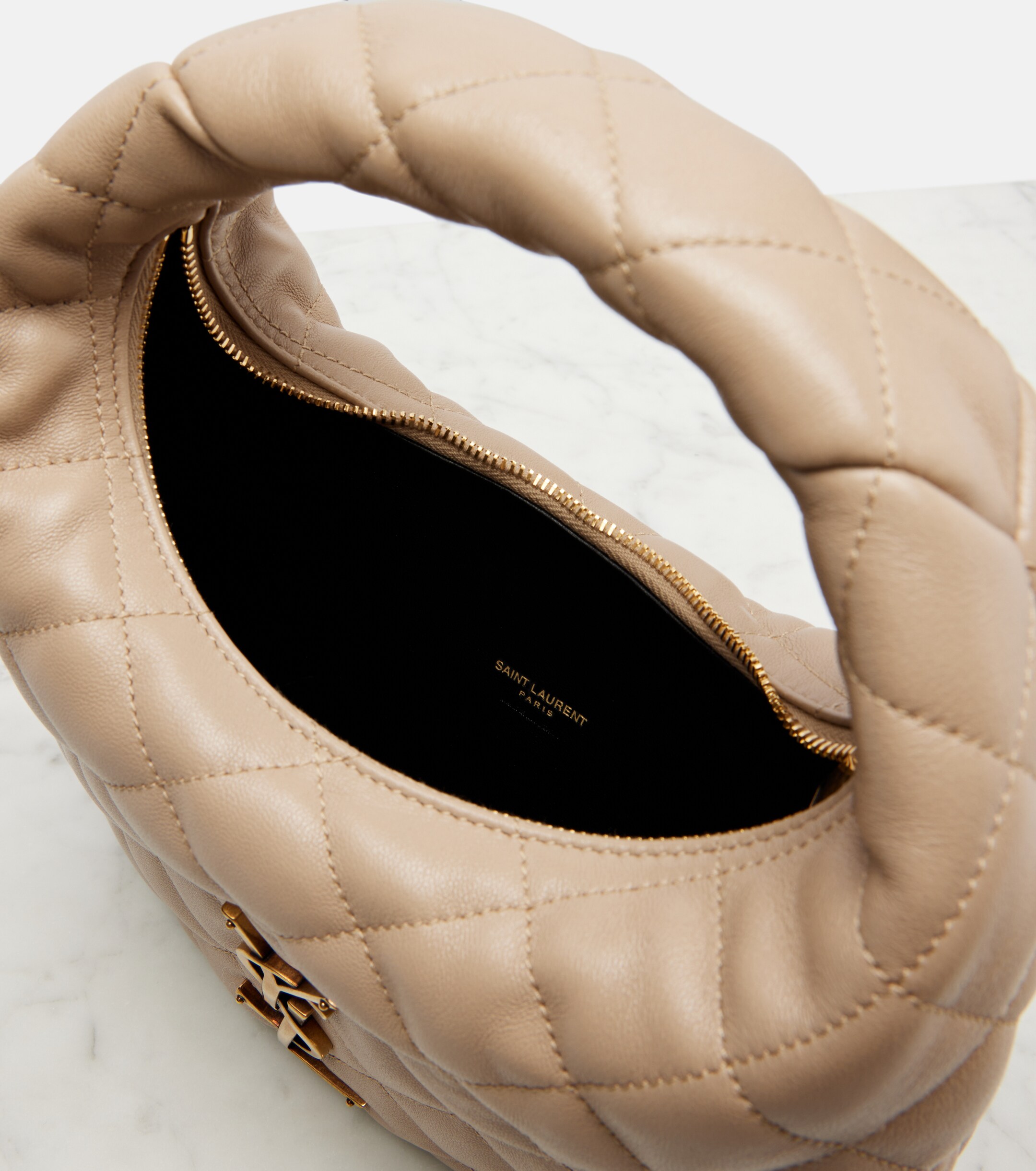 Saint Laurent Icarino Baby quilted leather top-handle bag