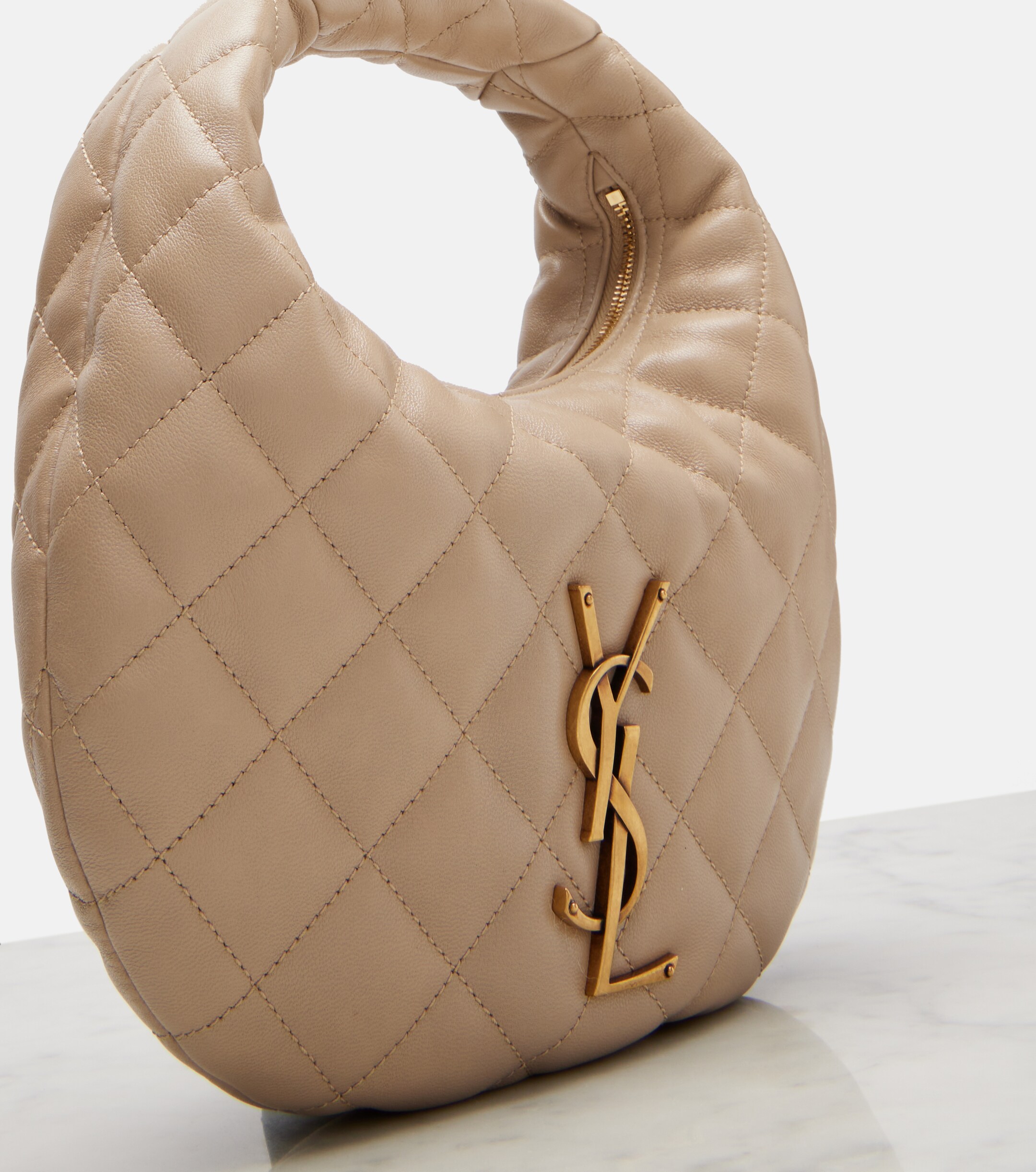 Saint Laurent Icarino Baby quilted leather top-handle bag