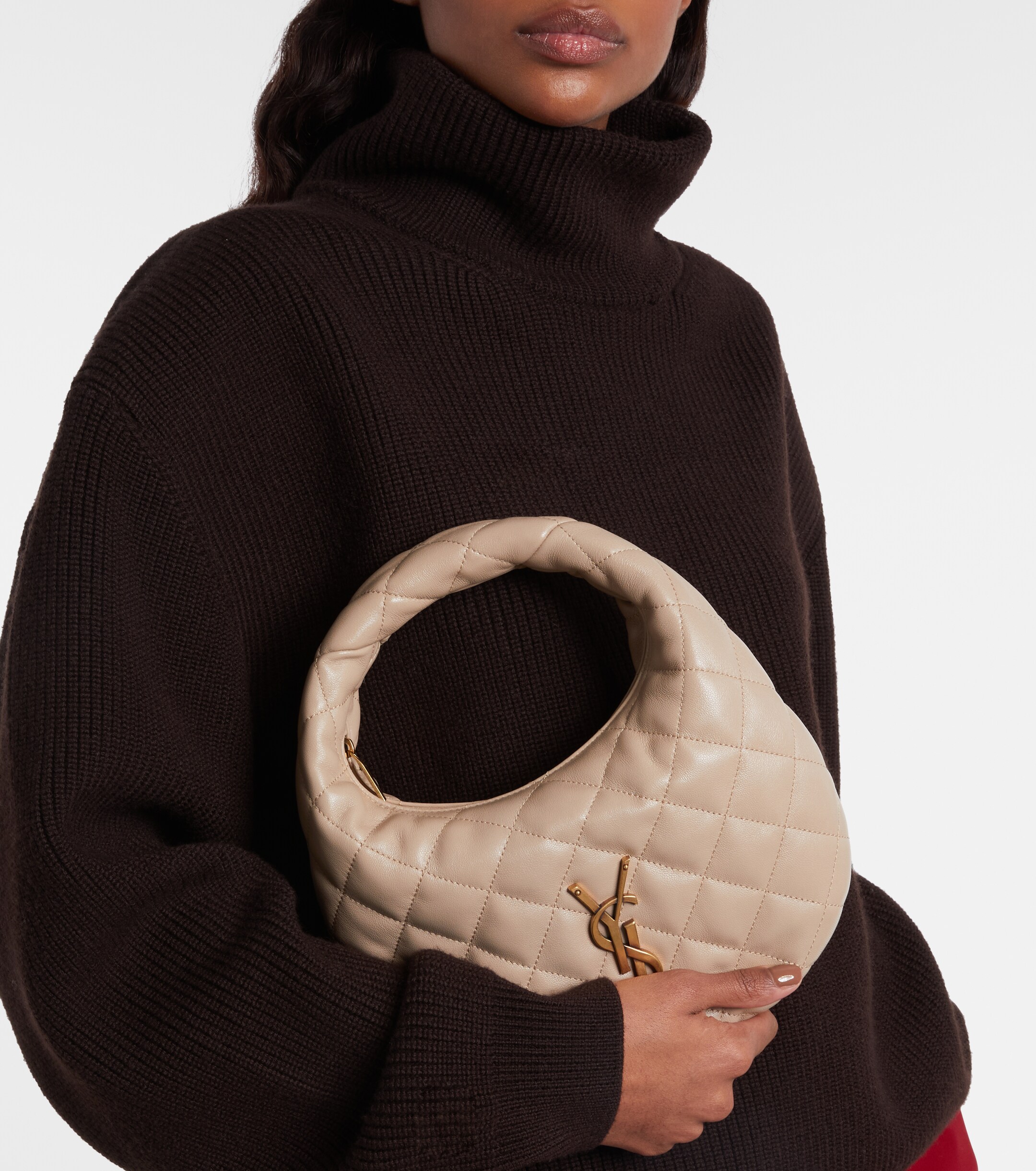 Saint Laurent Icarino Baby quilted leather top-handle bag