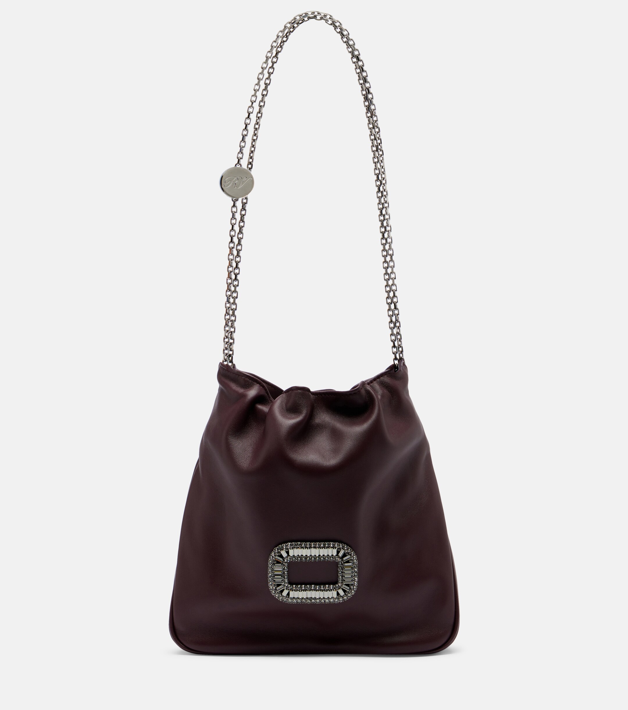 ROGER VIVIER Pilgrim Mini leather bucket bag