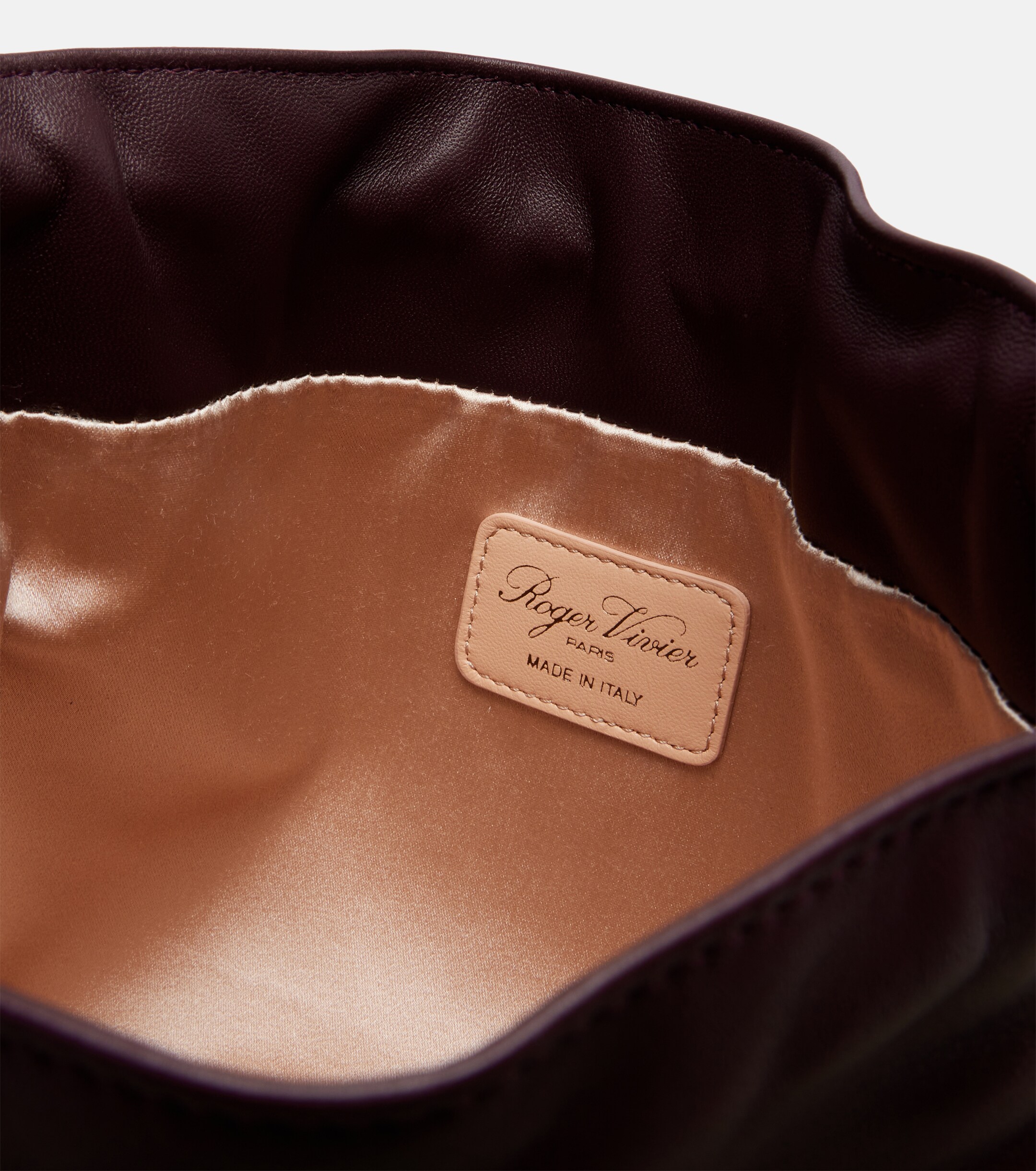 ROGER VIVIER Pilgrim Mini leather bucket bag