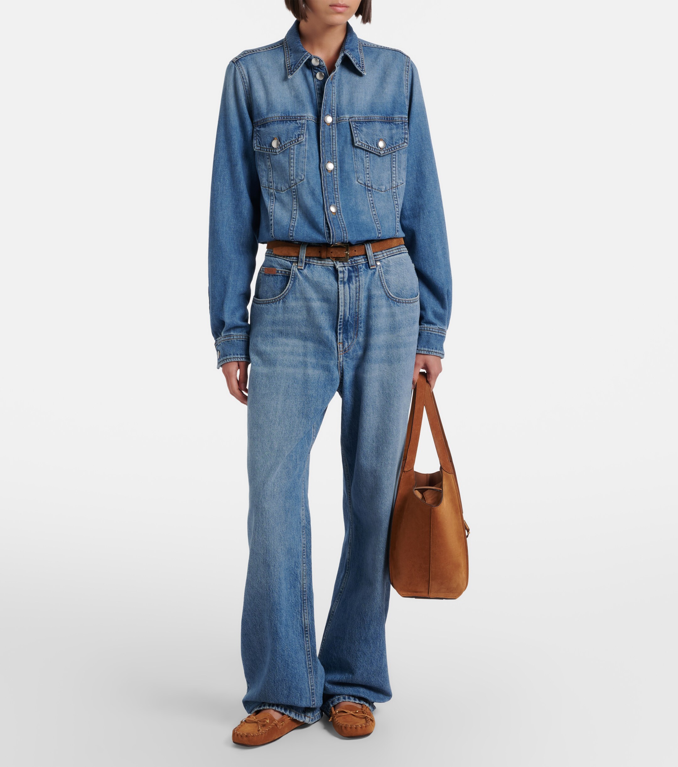 Tod's T Timeless Small suede tote bag