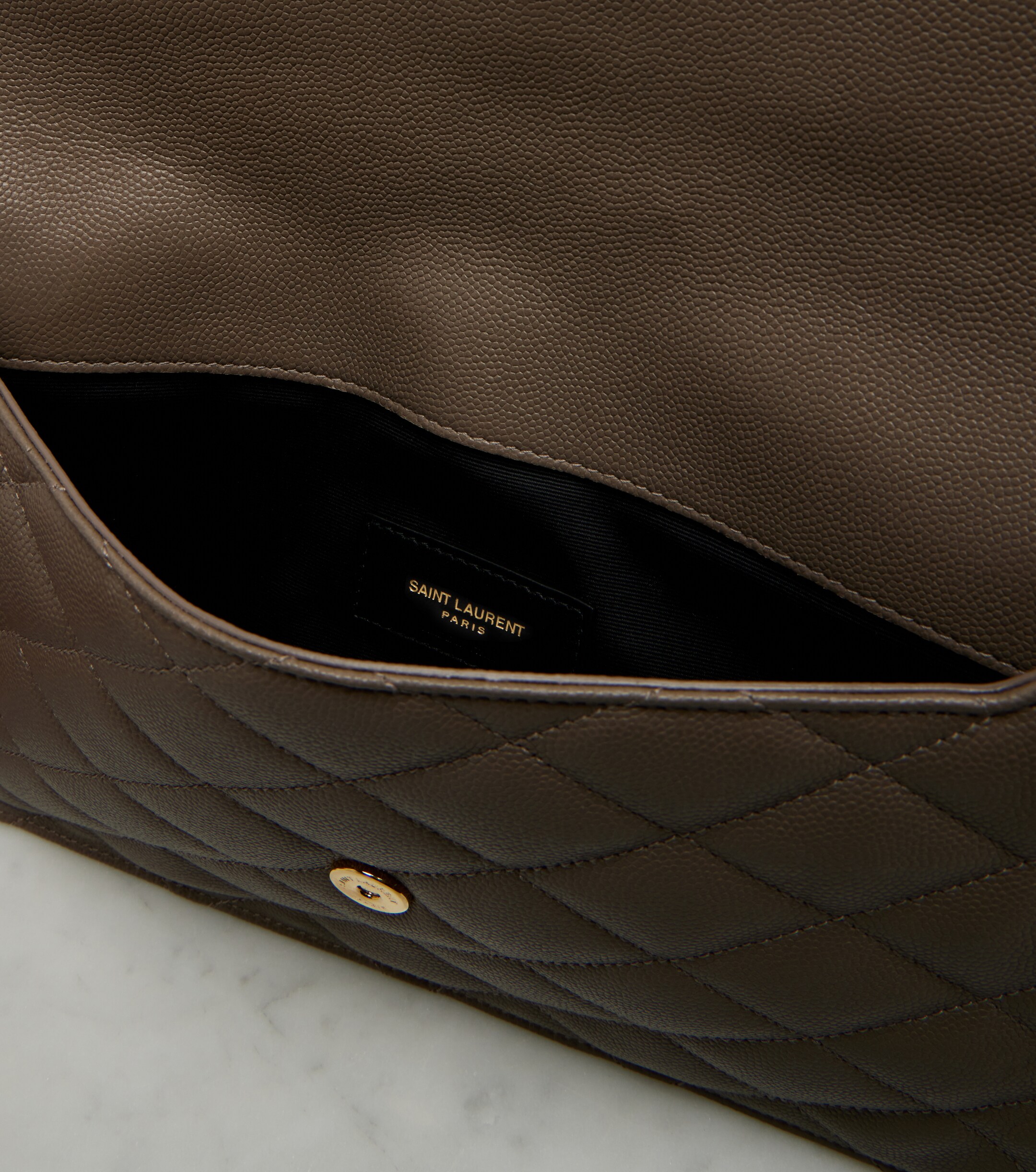 Saint Laurent Paris leather clutch