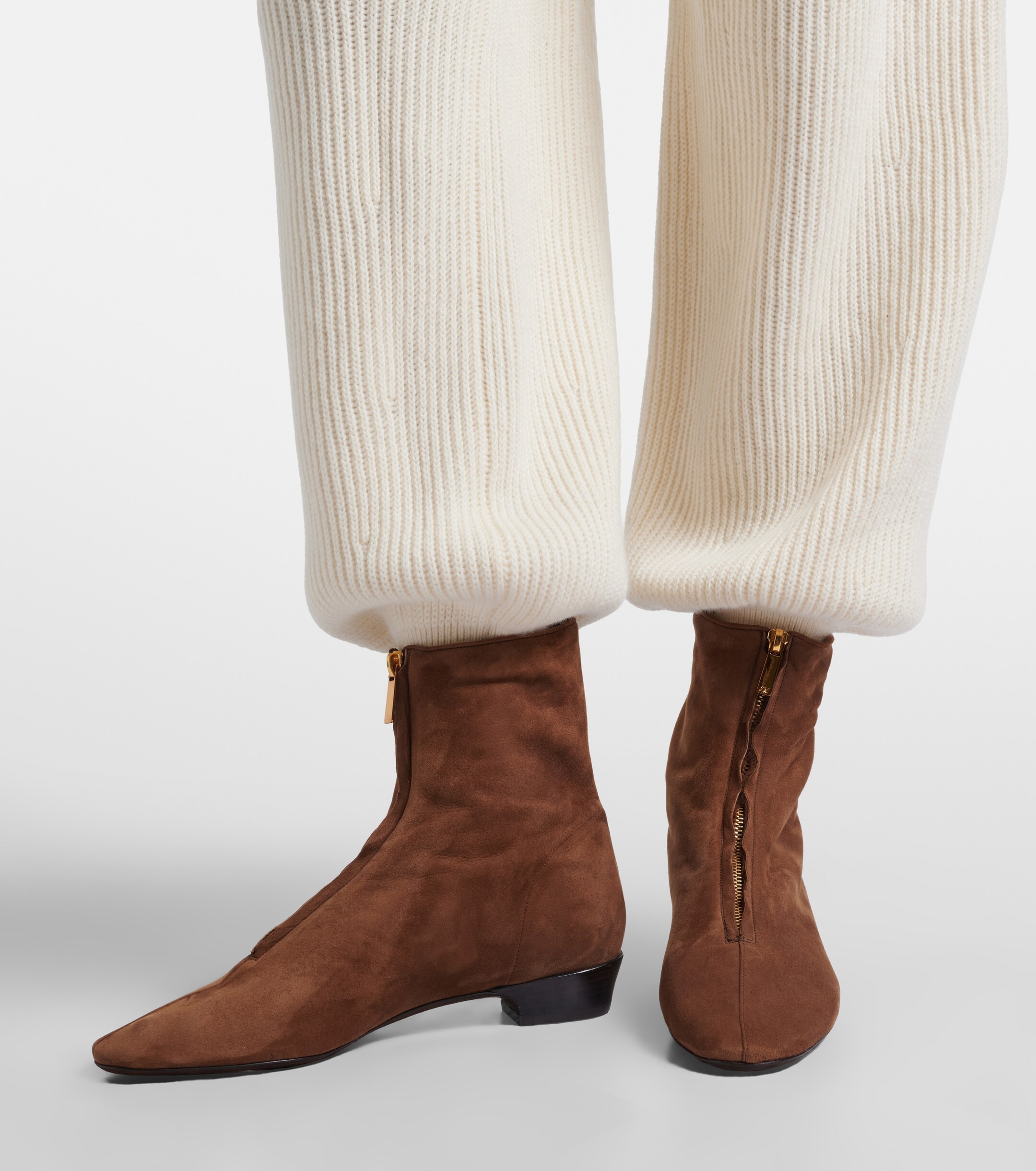 Herbert Levine Herbert Levine Easy Does It shearling-trimmed suede ankle boots