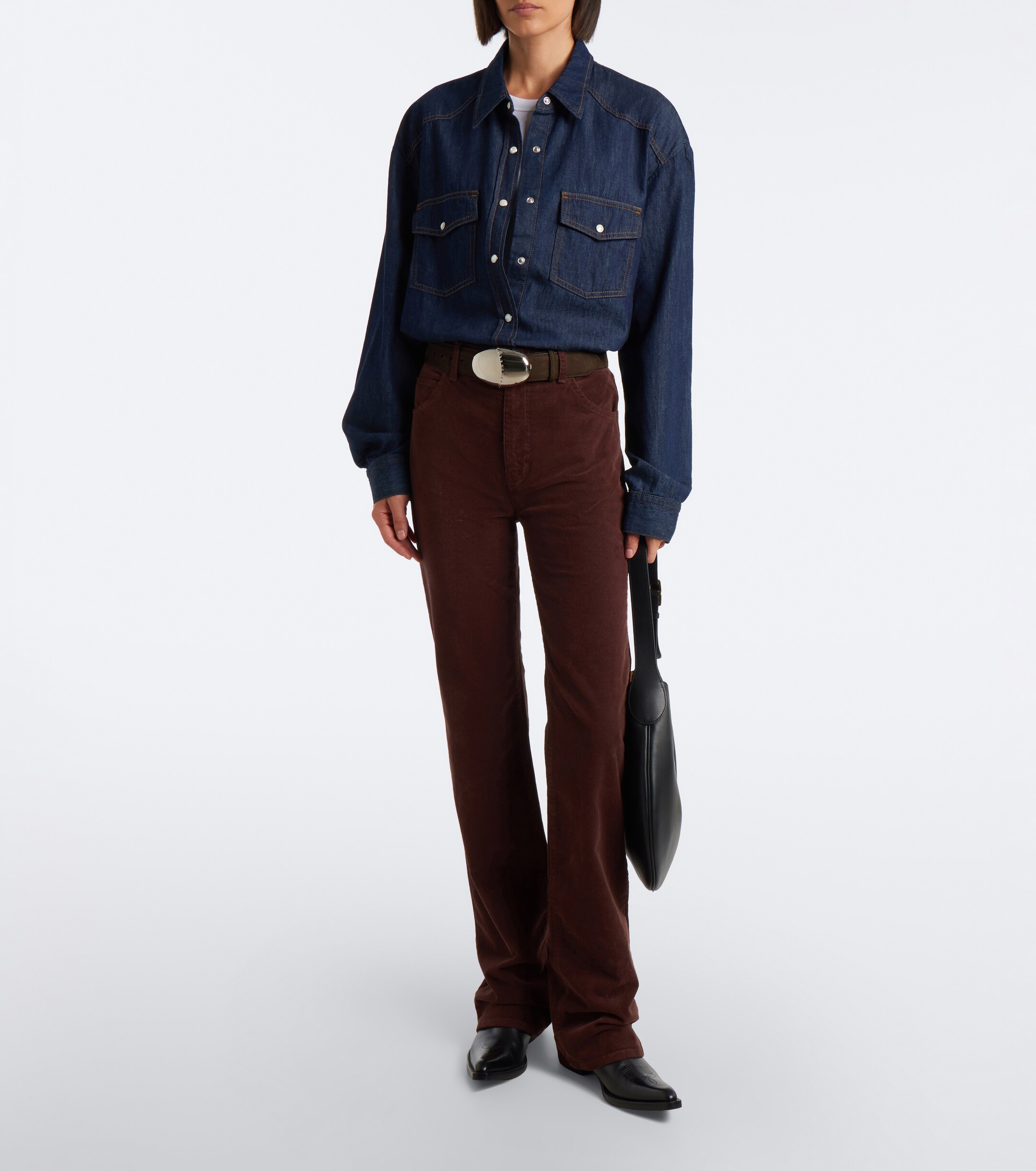 Nili Lotan Nili Lotan Joan cotton-blend corduroy straight pants