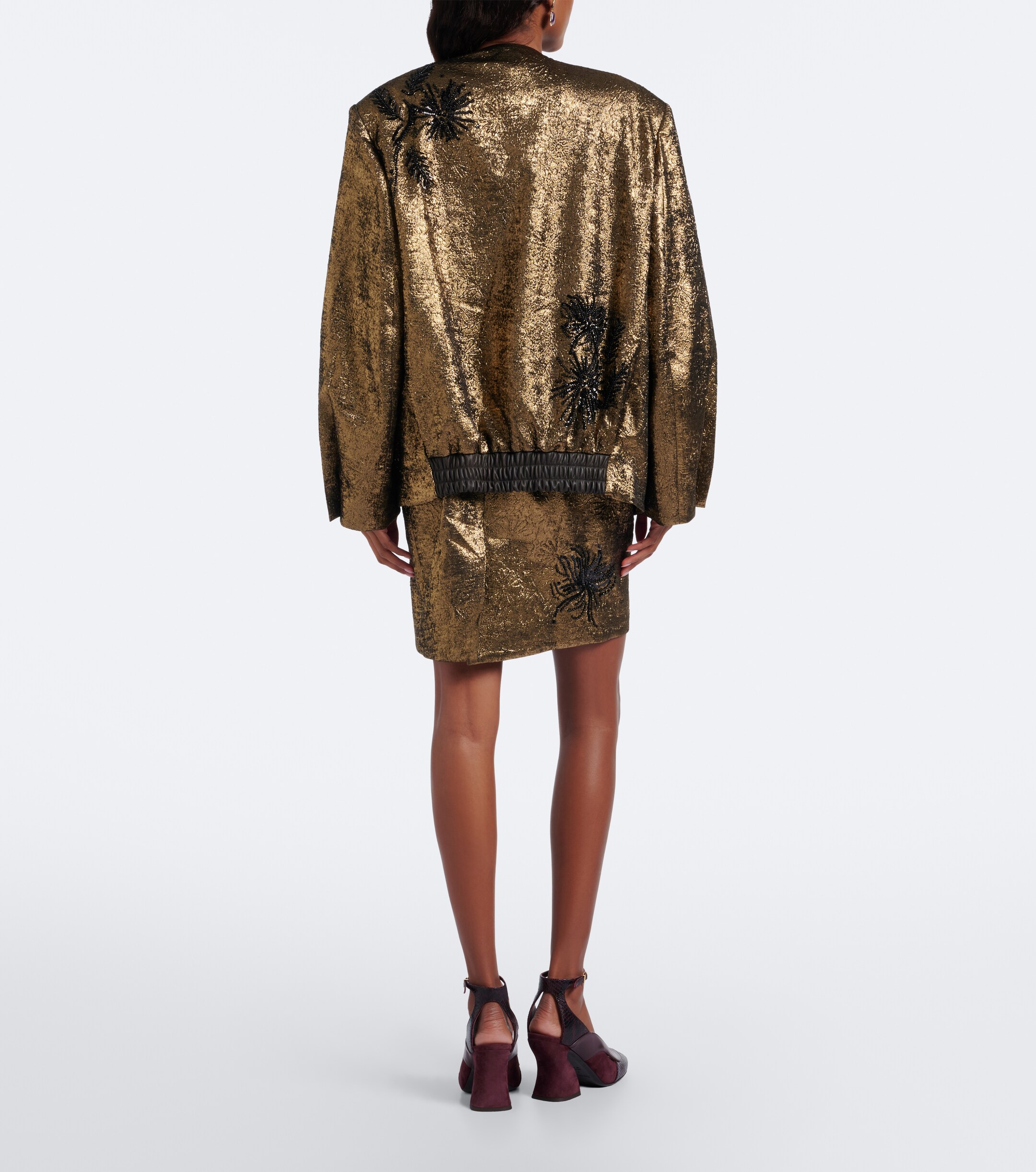 Jacques Wei Jacques Wei Embellished brocade miniskirt