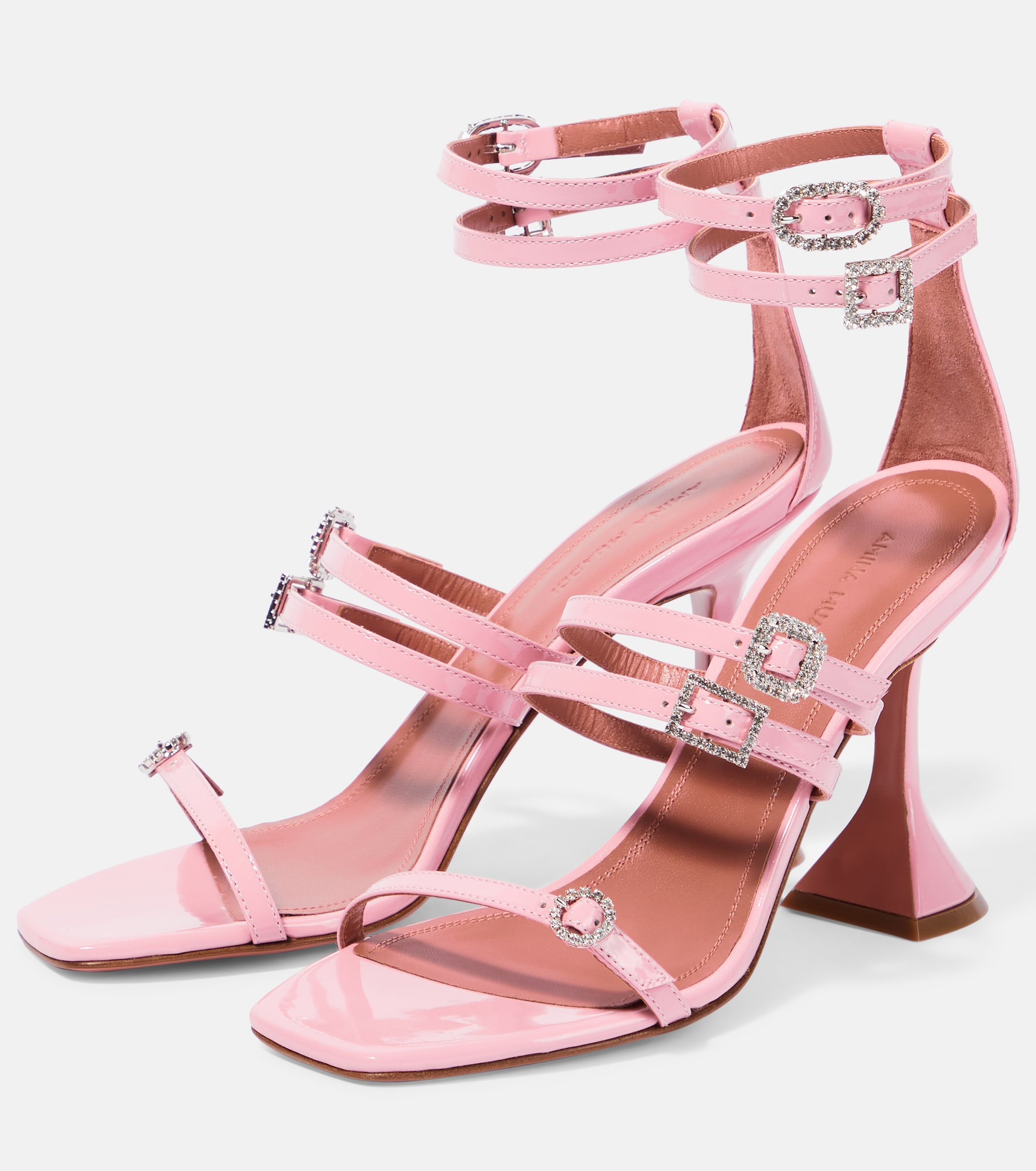 AMINA MUADDI Robyn embellished leather sandals
