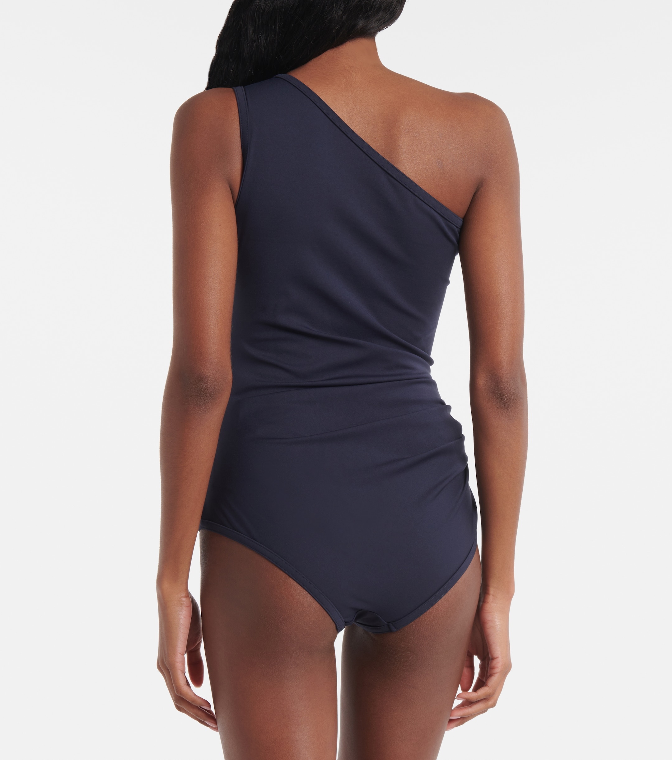 Bottega Veneta Gathered one-shoulder swimsuit