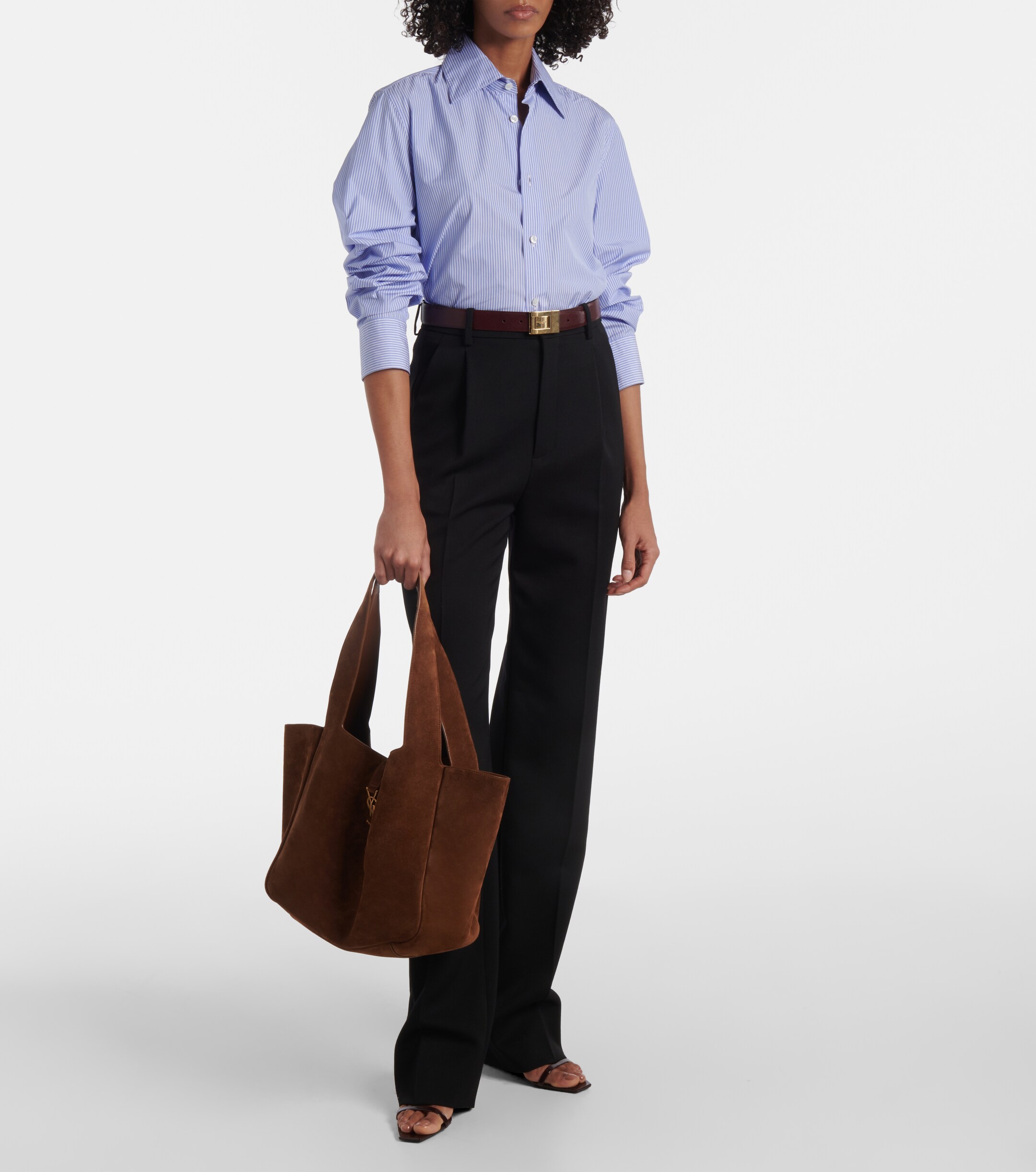 Saint Laurent Le 5 à 7 Bea suede tote bag