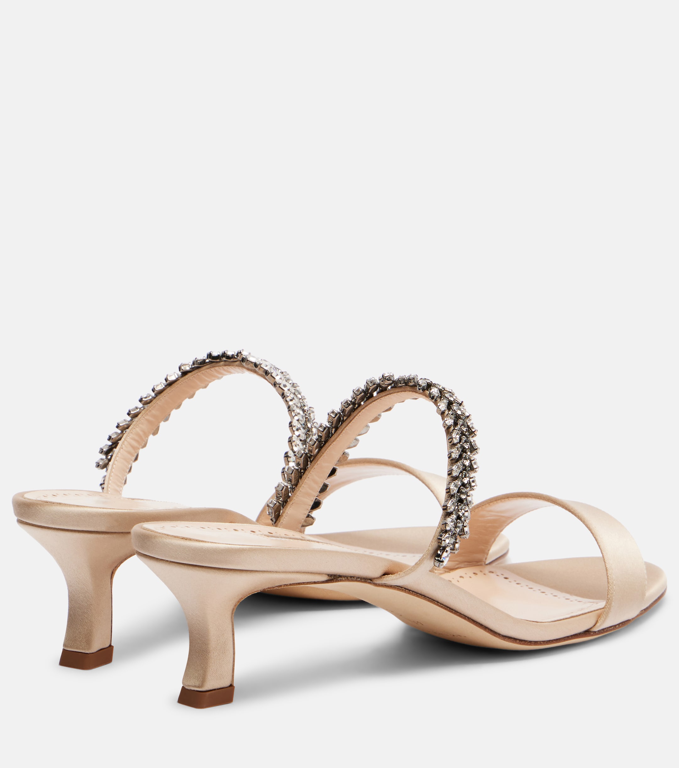 MANOLO BLAHNIK Kifasan embellished satin mules thumbnail