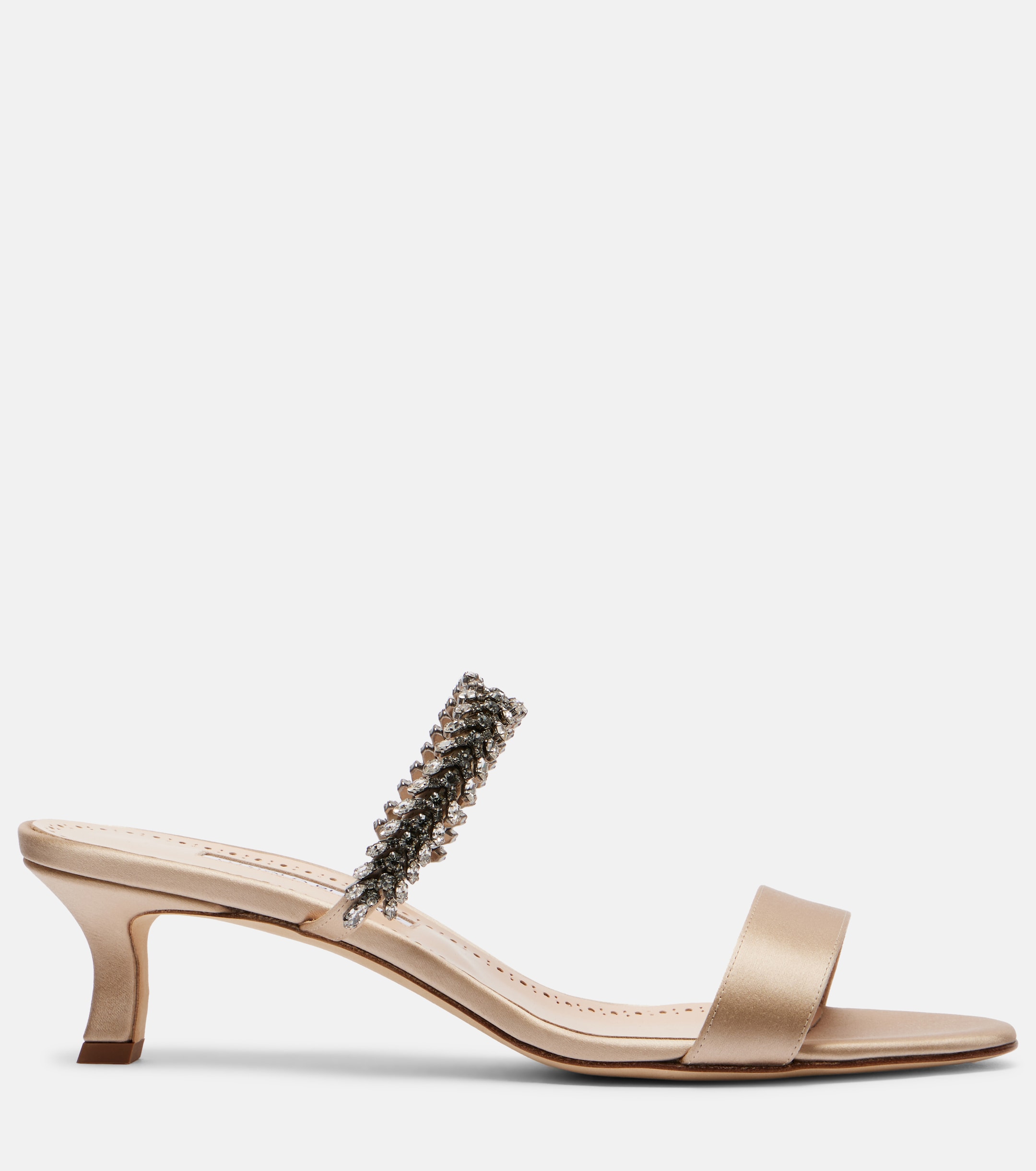 MANOLO BLAHNIK Kifasan embellished satin mules thumbnail