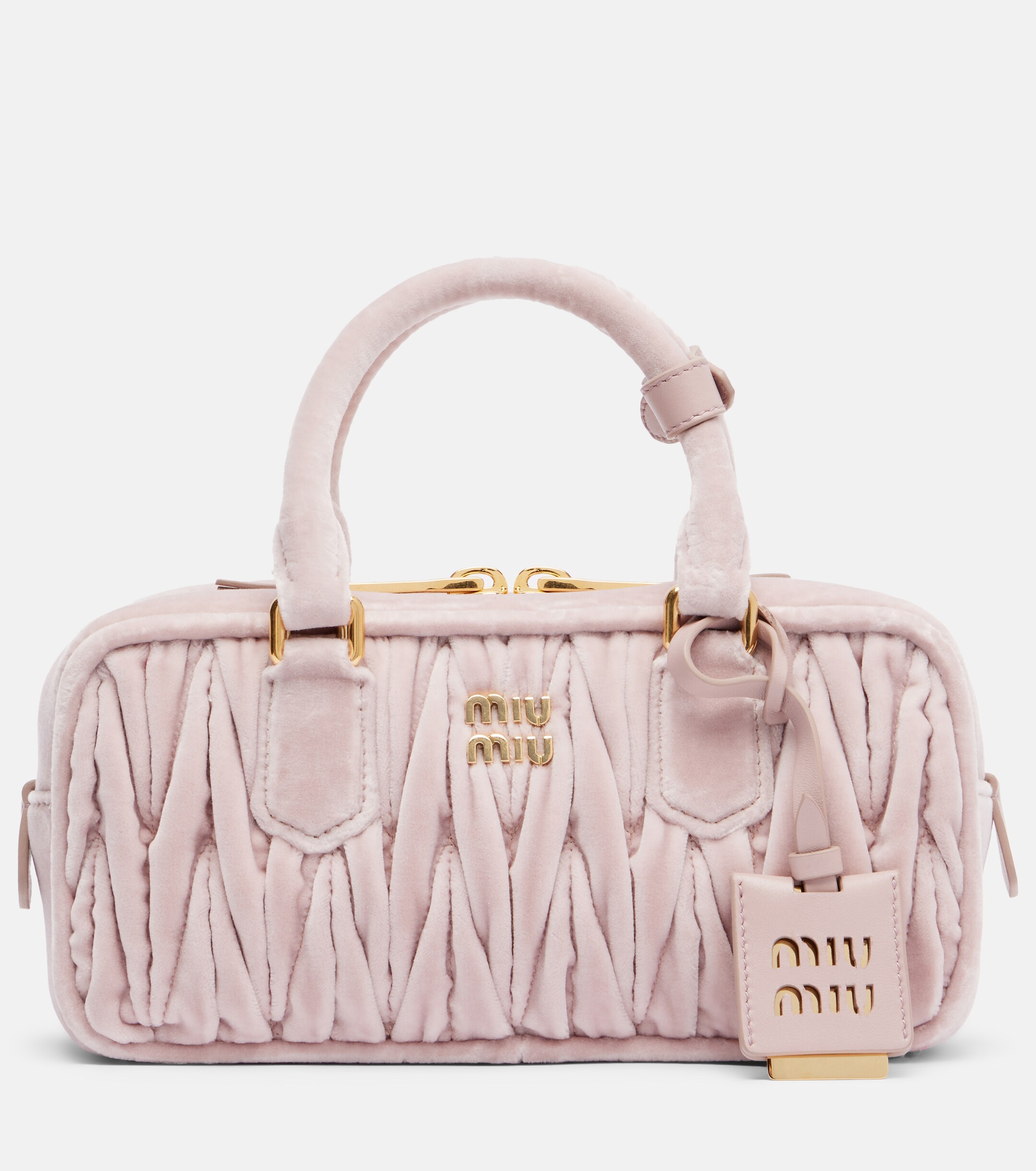 Miu Miu Arcadie Small suede top-handle bag