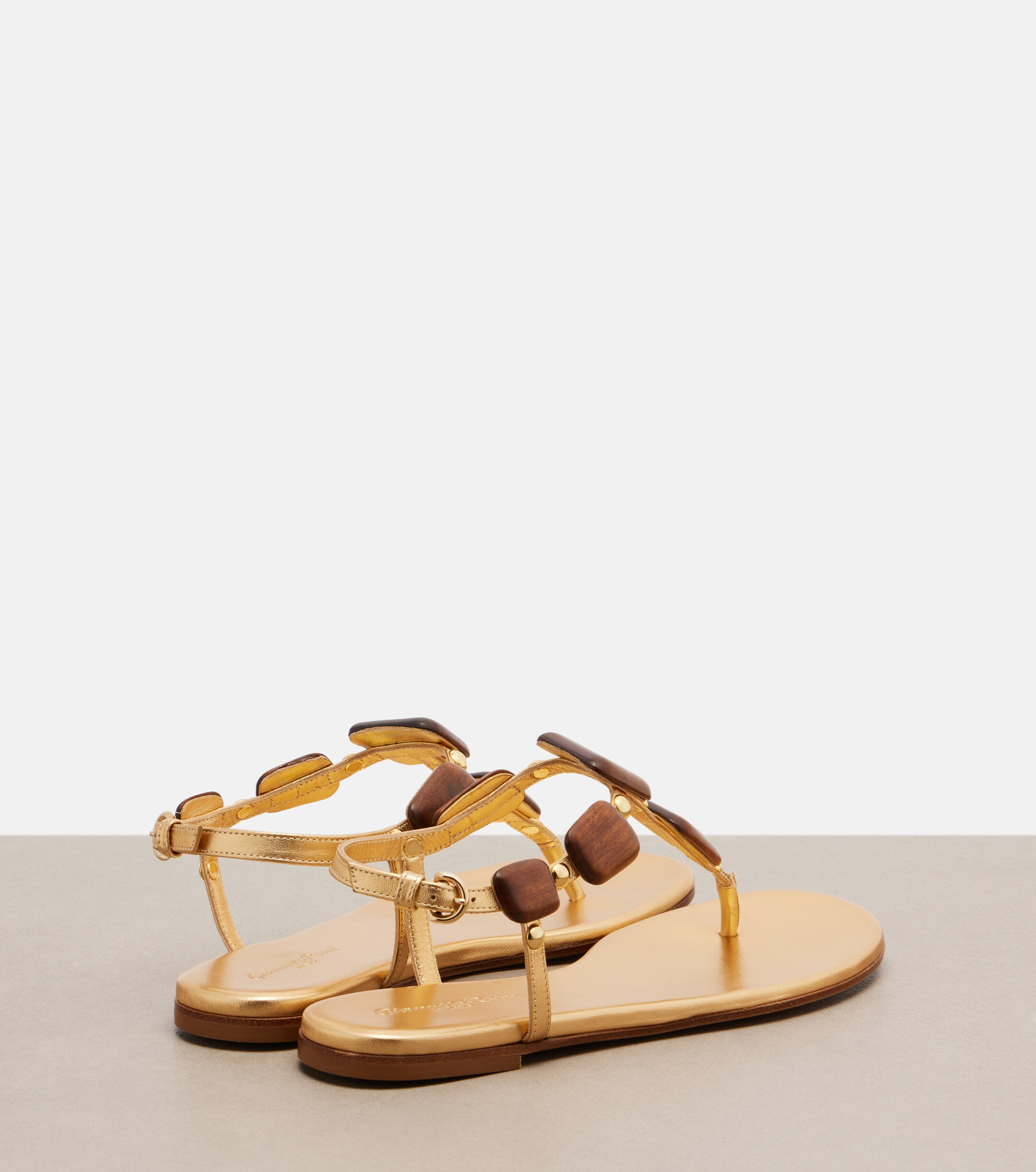 GIANVITO ROSSI Gianvito Rossi Munduk embellished leather thong sandals