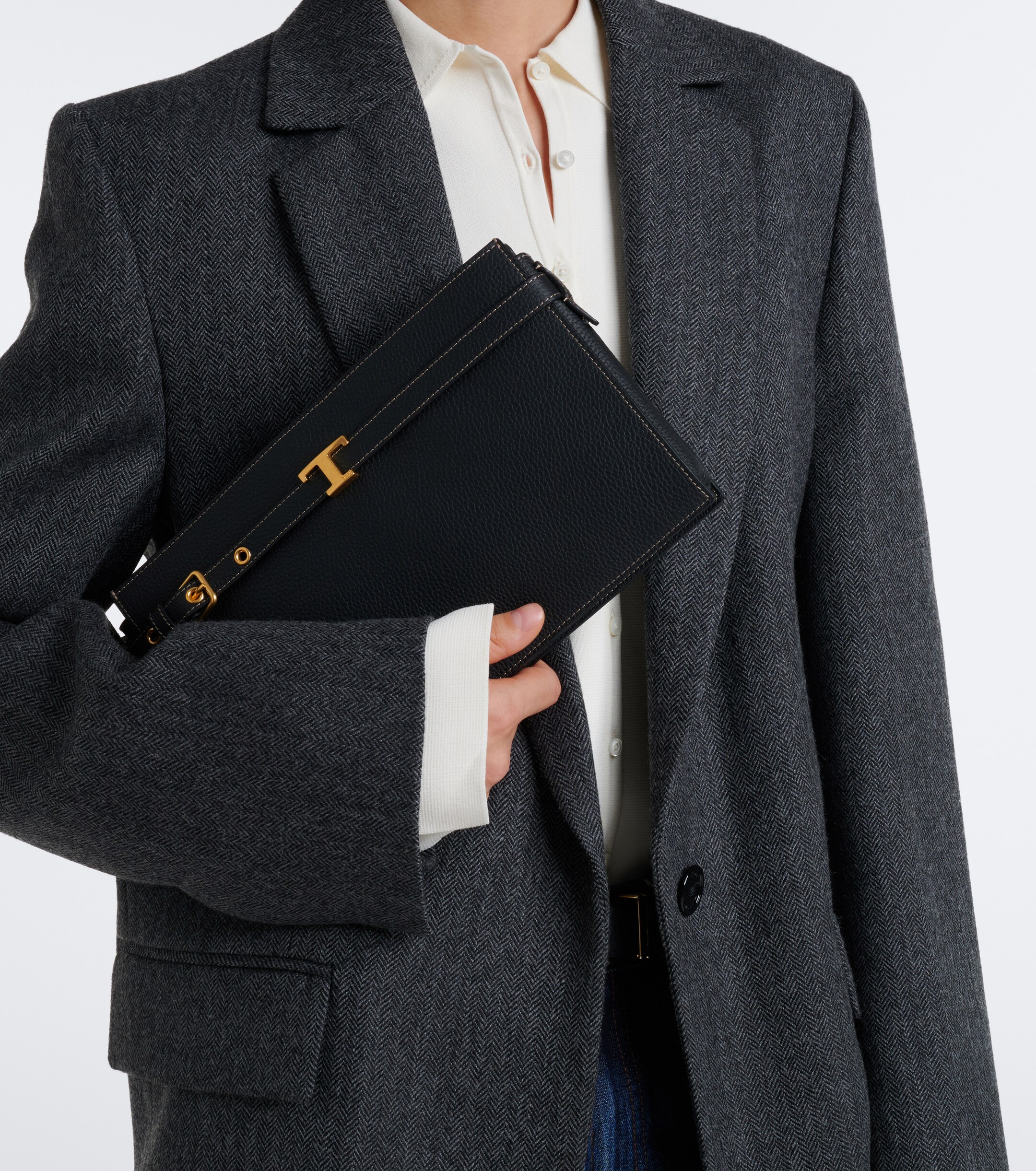 Tod's Tod's T Signature Small leather clutch