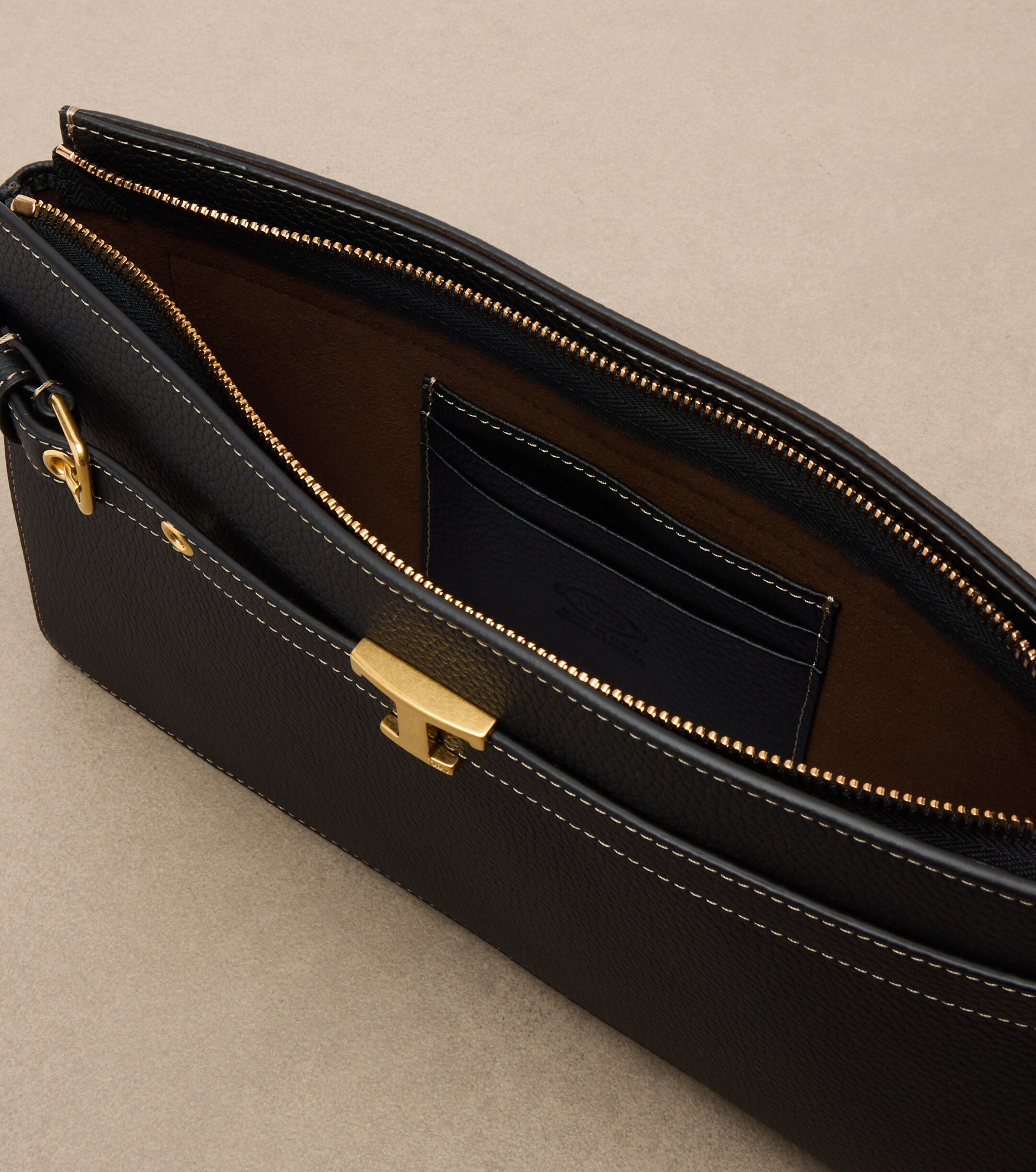 Tod's Tod's T Signature Small leather clutch
