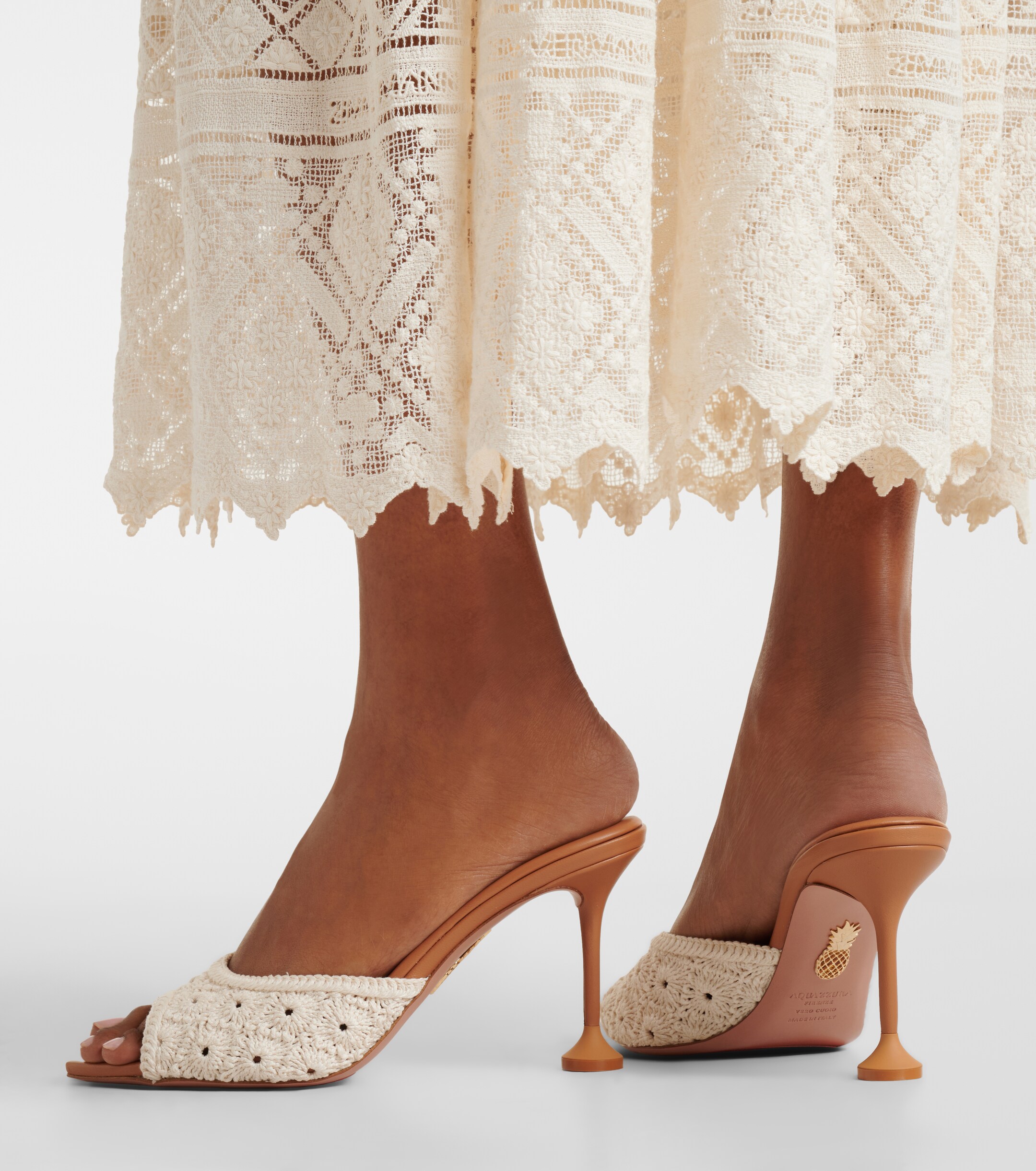 AQUAZZURA Aquazzura Loom macramé mules