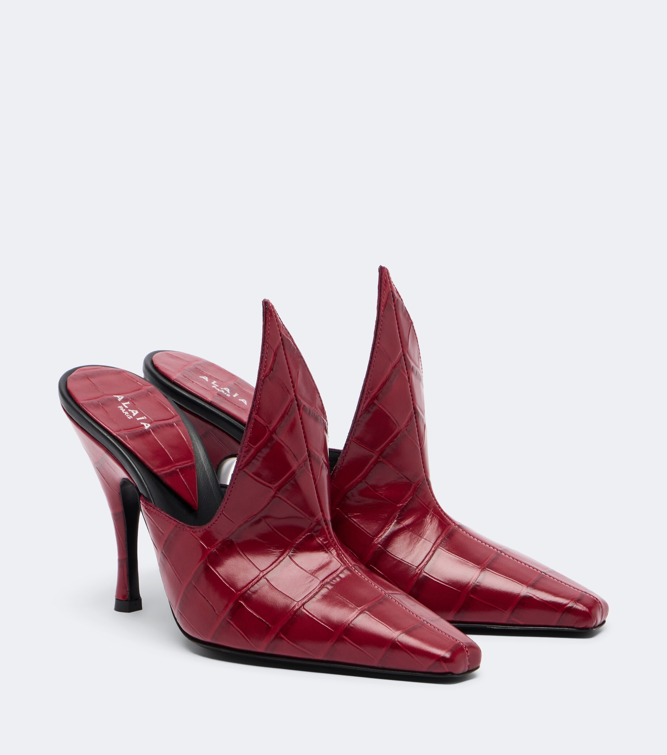 Alaïa Alaïa Croc-effect leather mules
