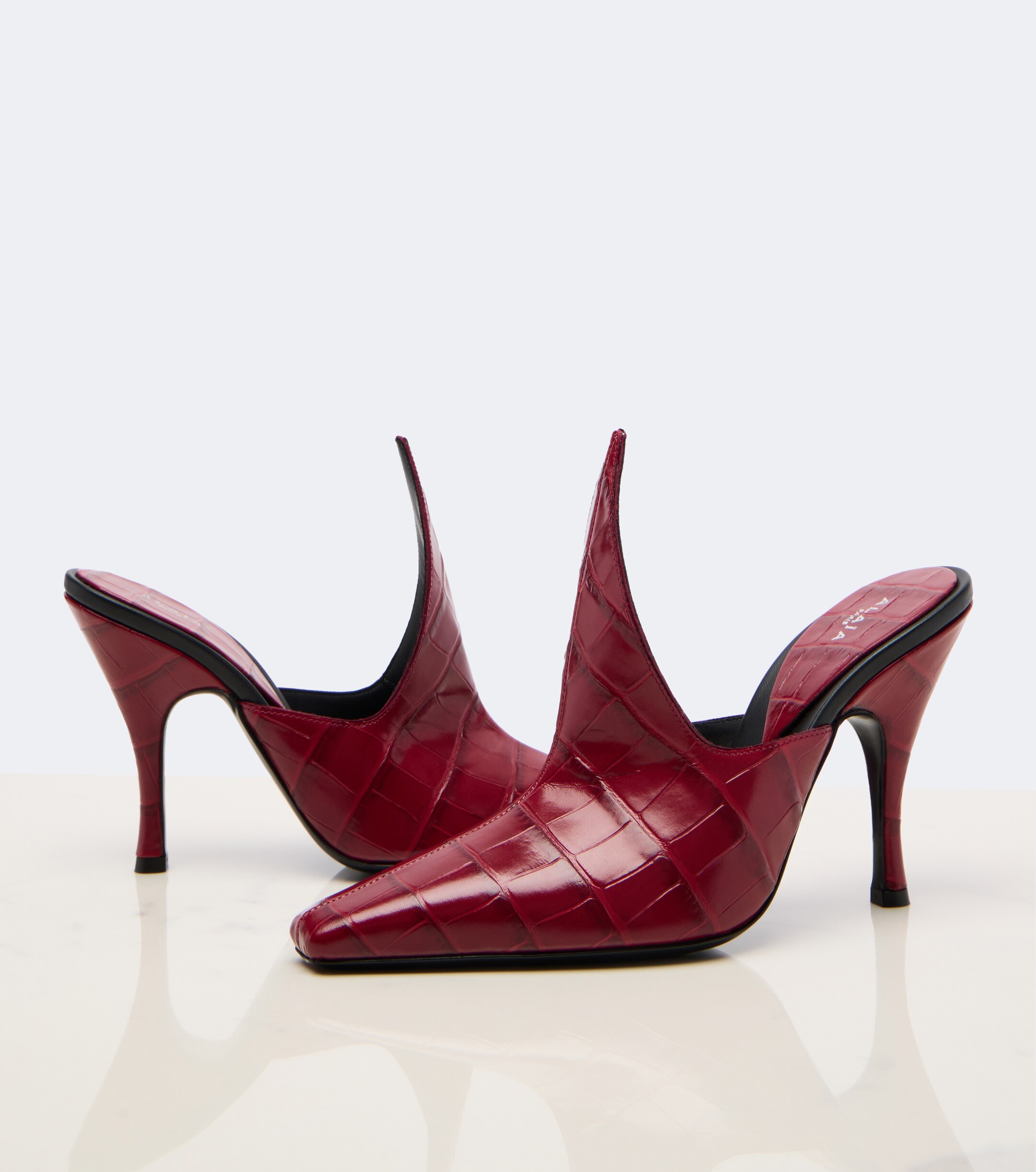 Alaïa Alaïa Croc-effect leather mules