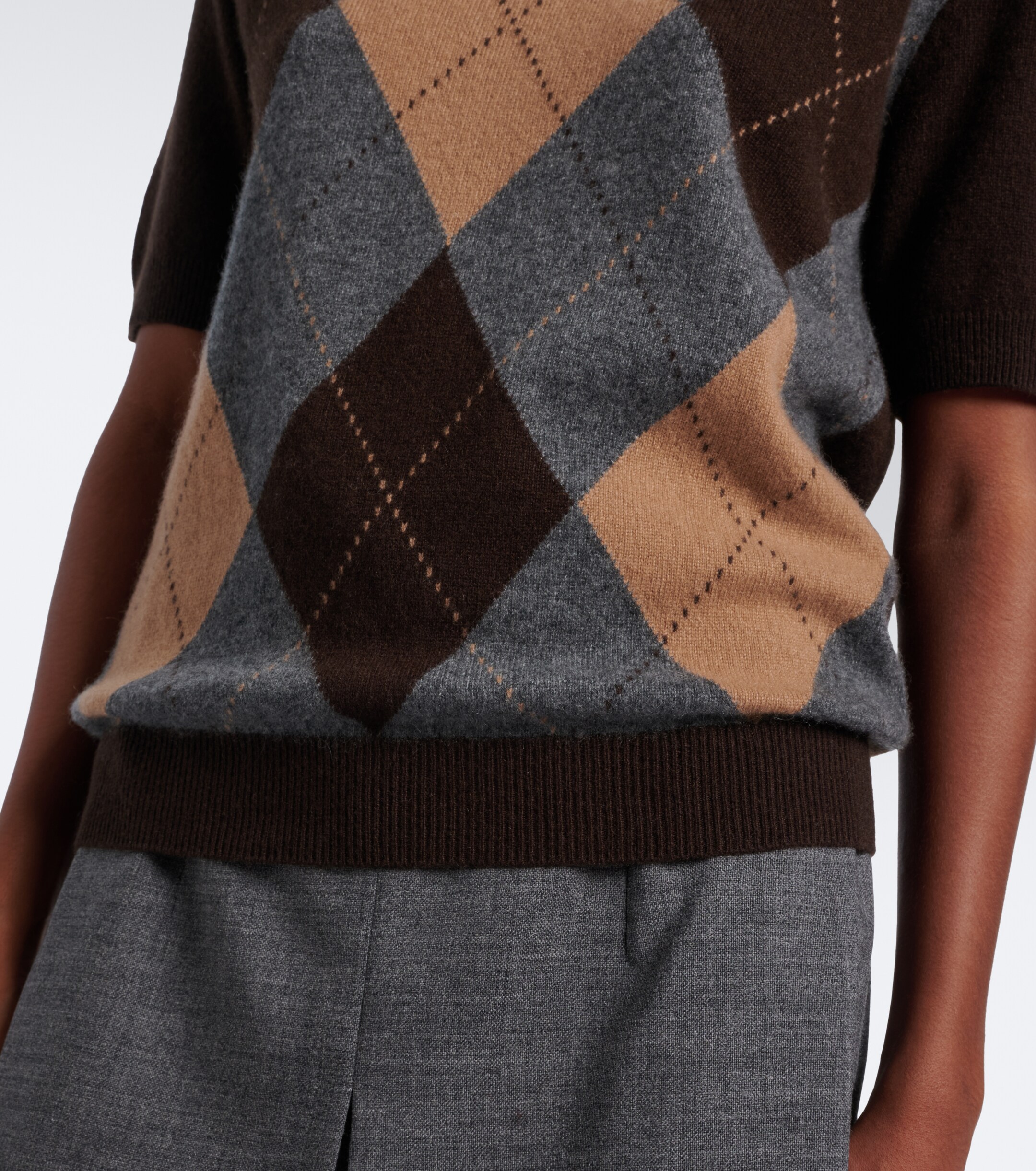 Prada Prada Argyle cashmere sweater