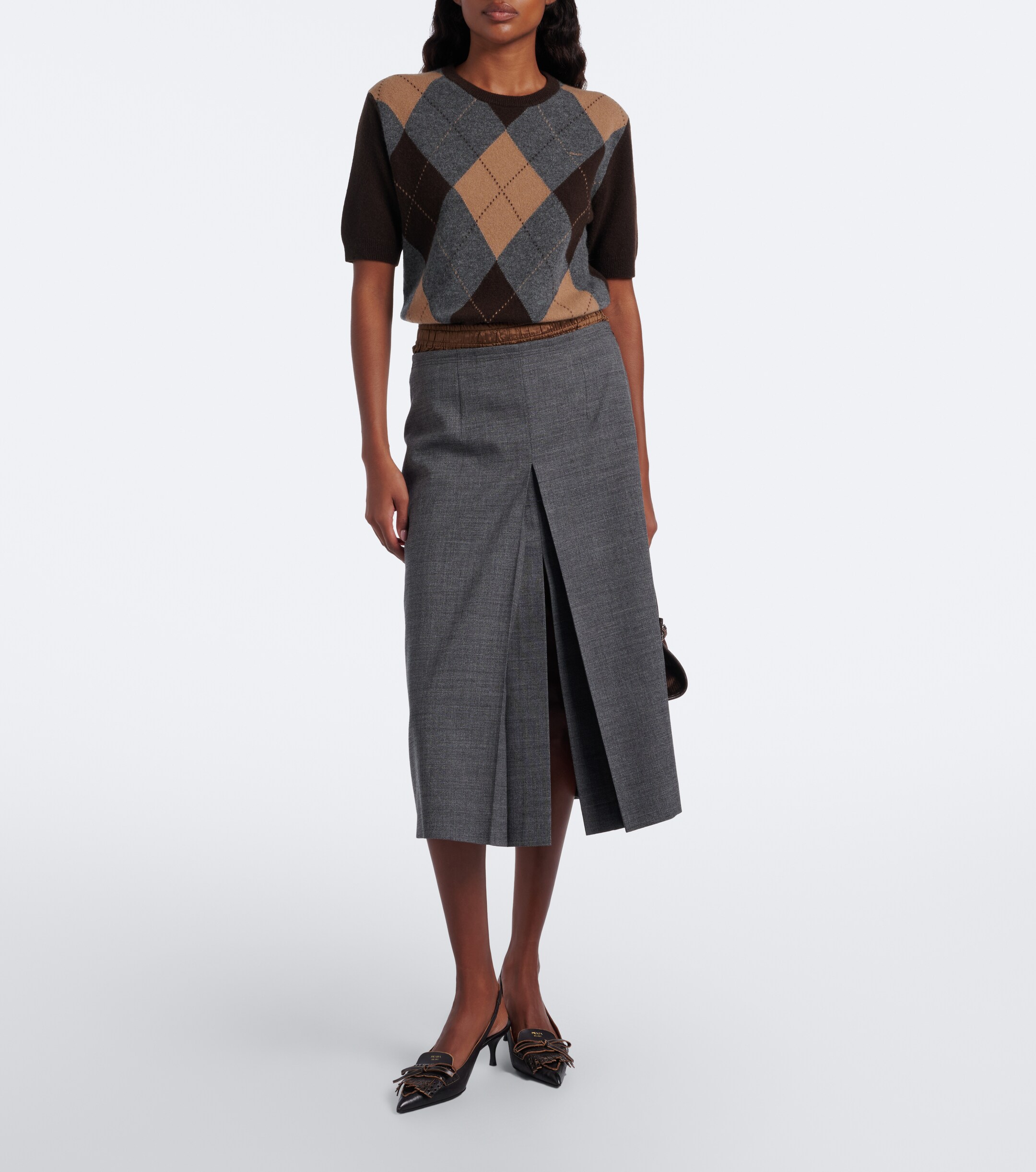 Prada Prada Argyle cashmere sweater