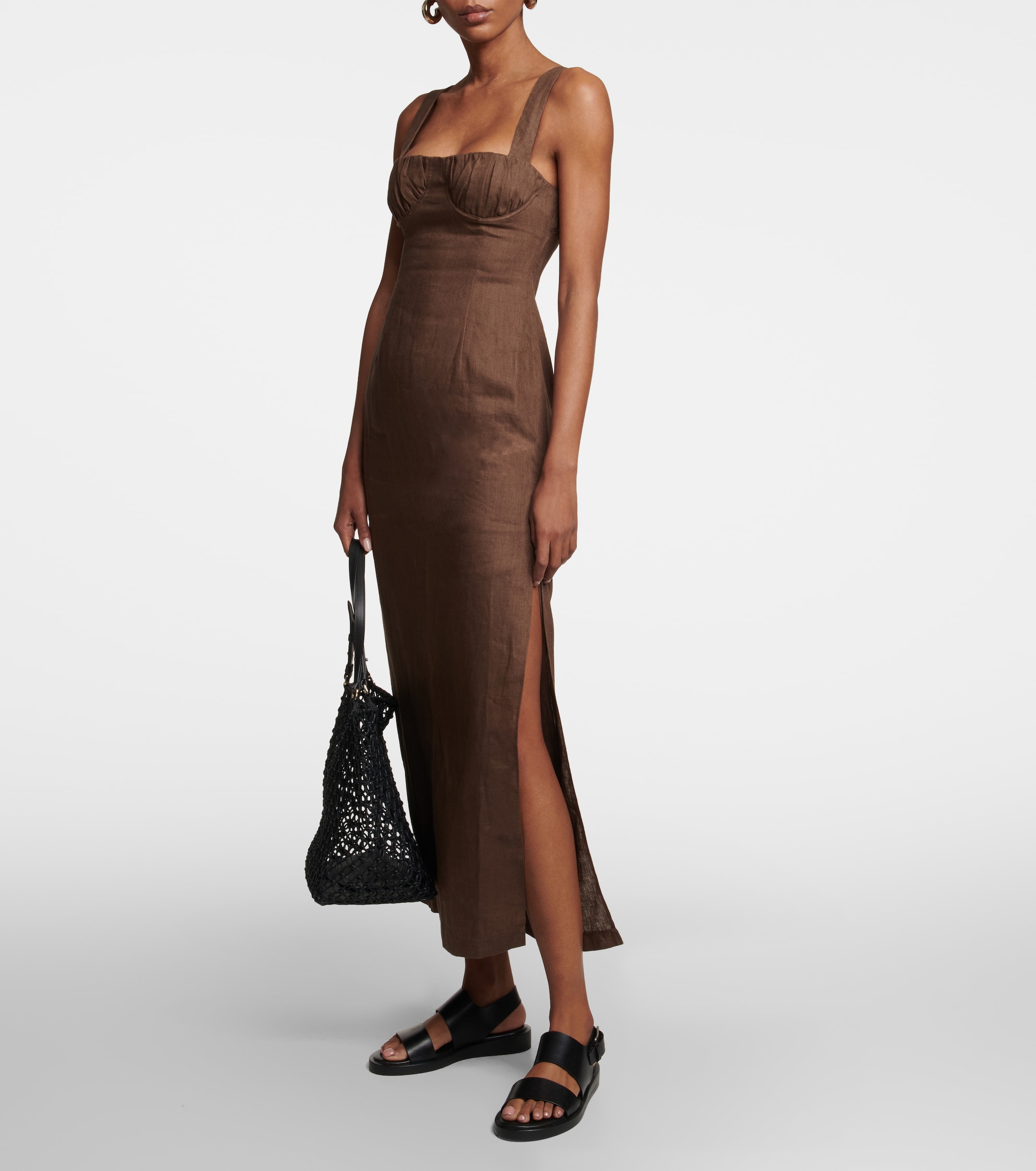 SIR. Bettina linen midi dress