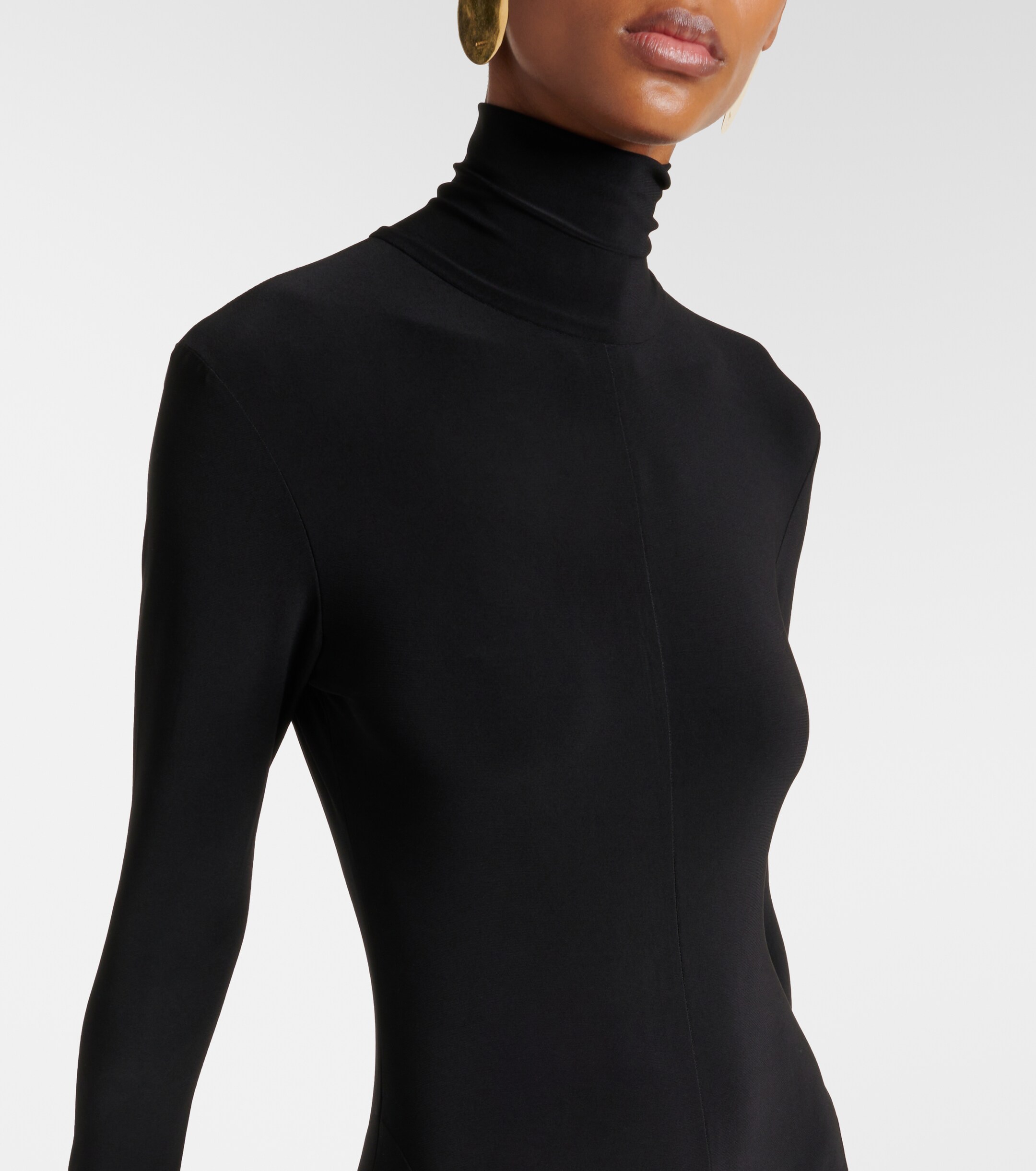 Norma Kamali Turtleneck flared jumpsuit
