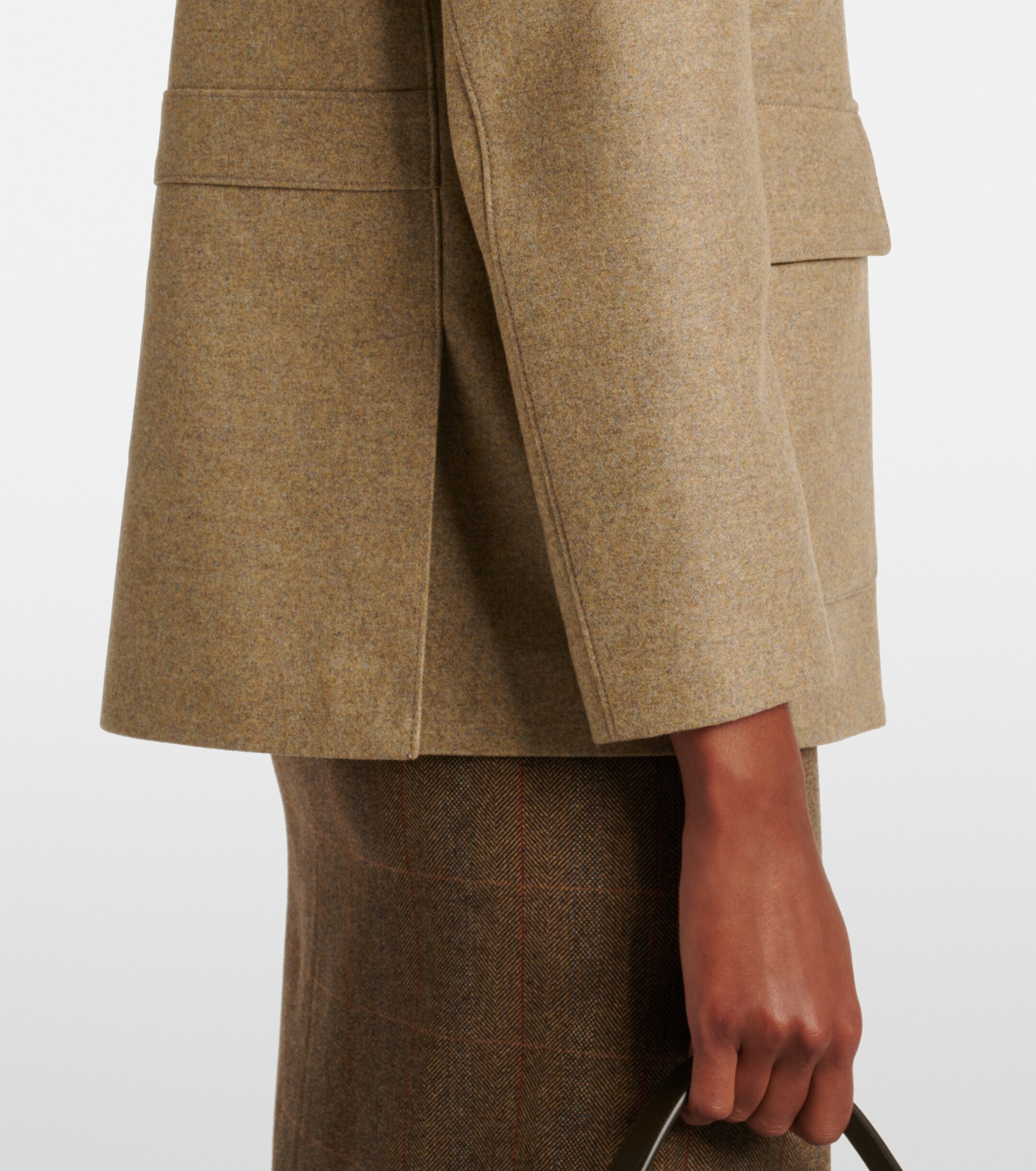 Loro Piana Roadster leather-trimmed wool-blend jacket 