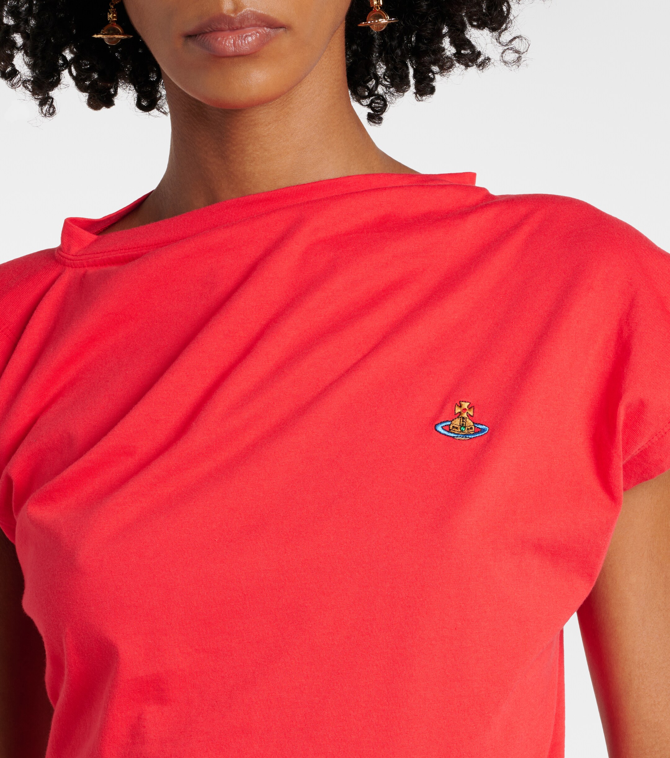 Vivienne Westwood Hebo Orb draped cotton top