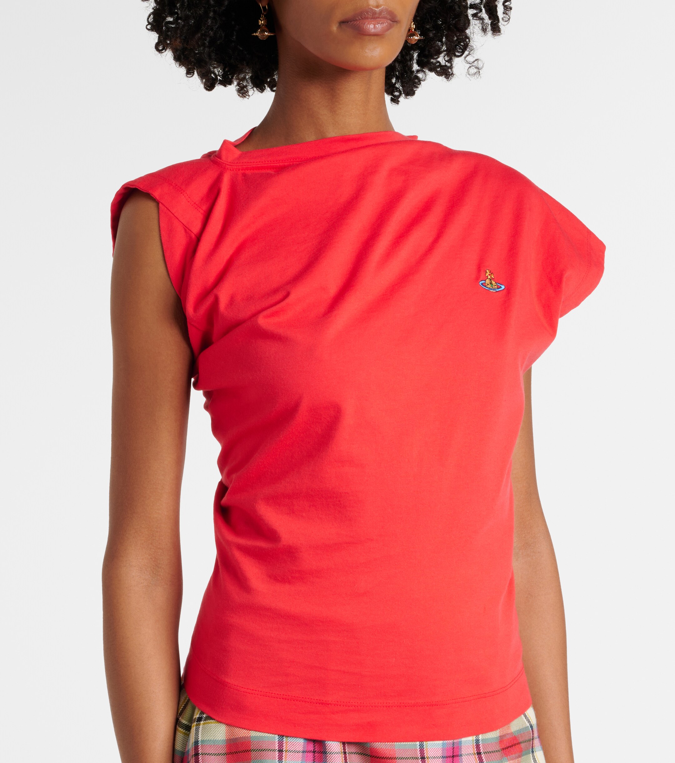 Vivienne Westwood Hebo Orb draped cotton top