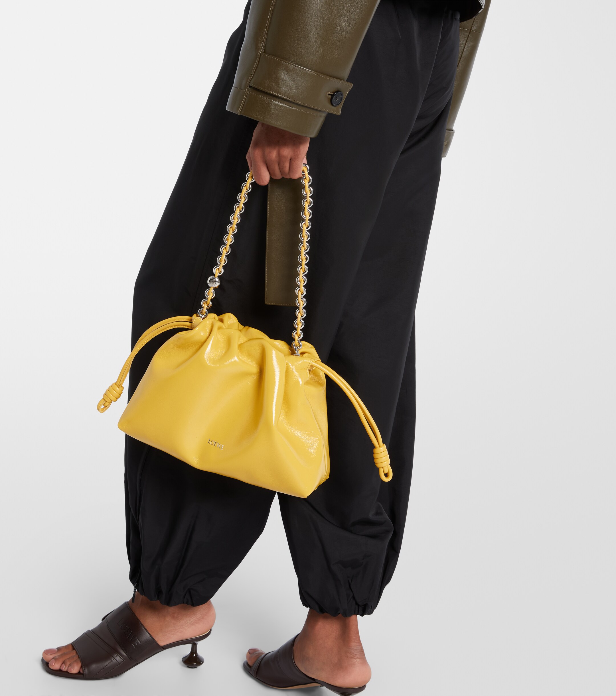 Loewe Flamenco Medium leather clutch