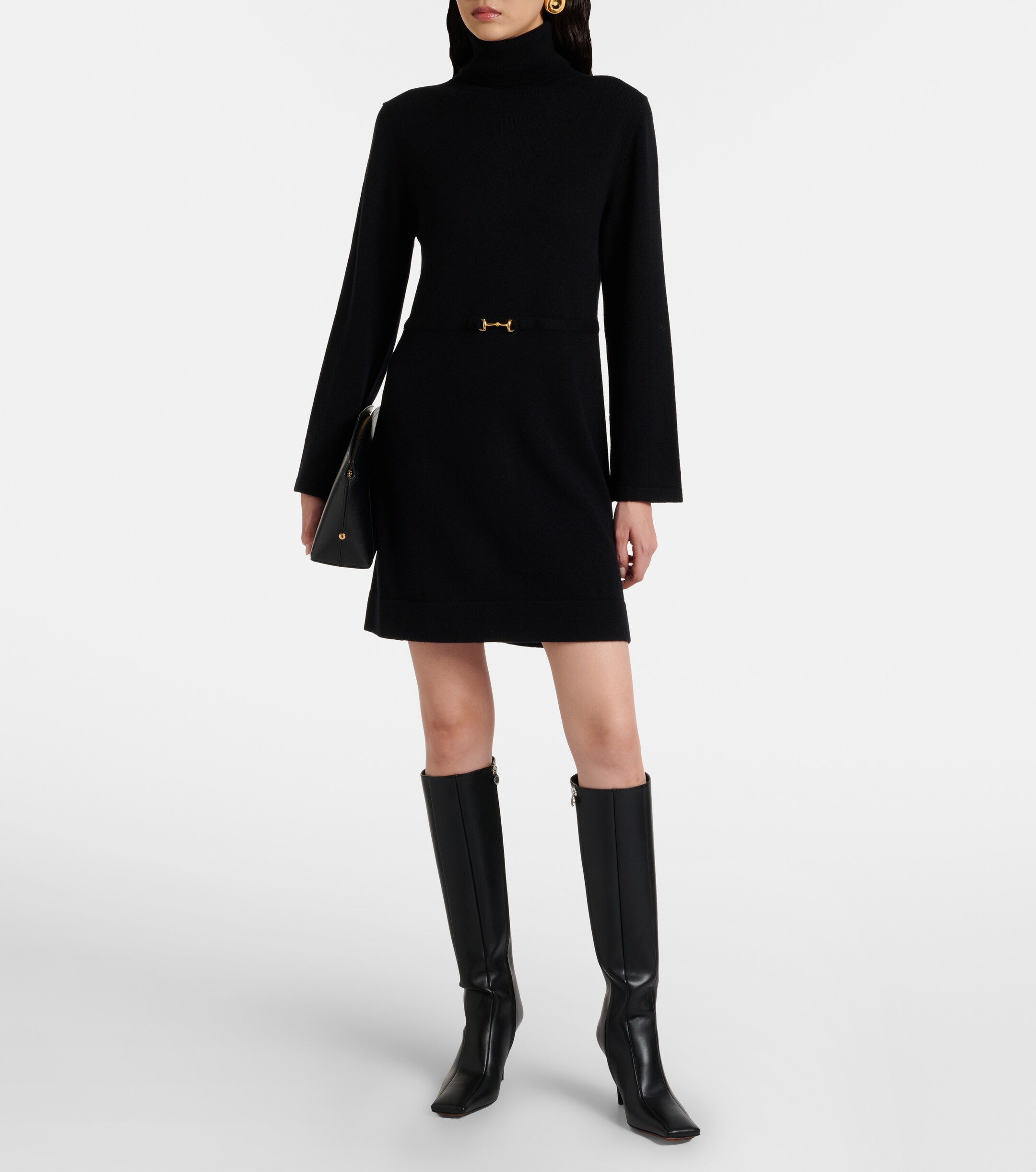 RIXO Elliette wool and cashmere minidress