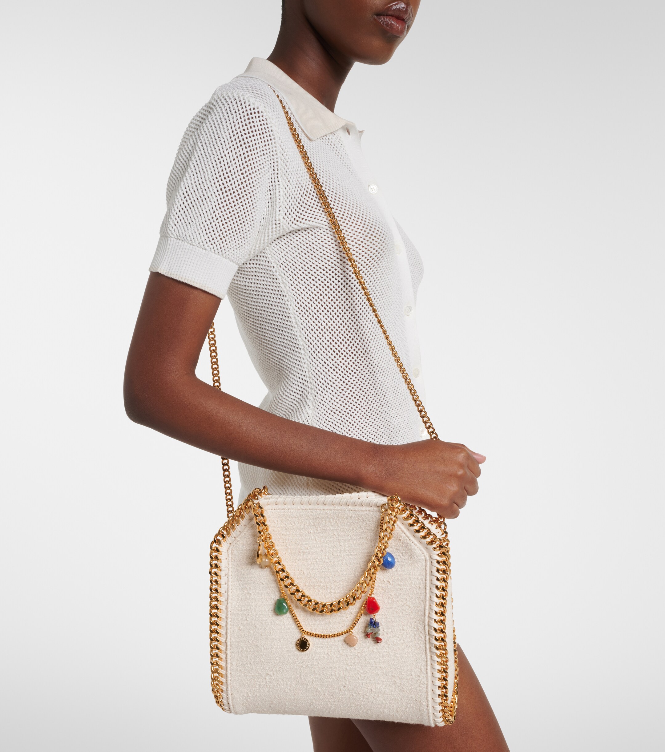 Stella McCartney Falabella Mini embellished top-handle bag