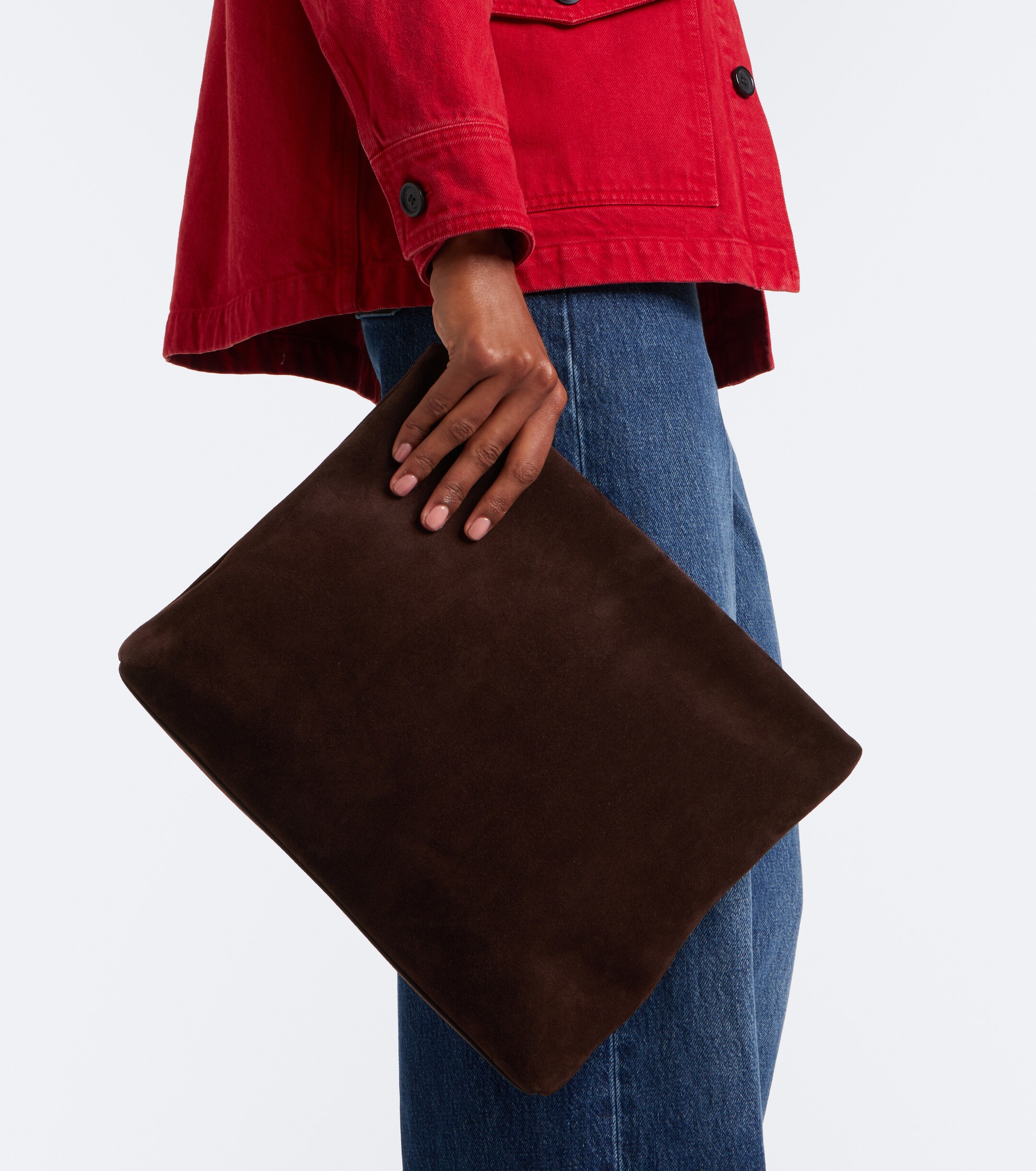 Nili Lotan Jerry suede clutch
