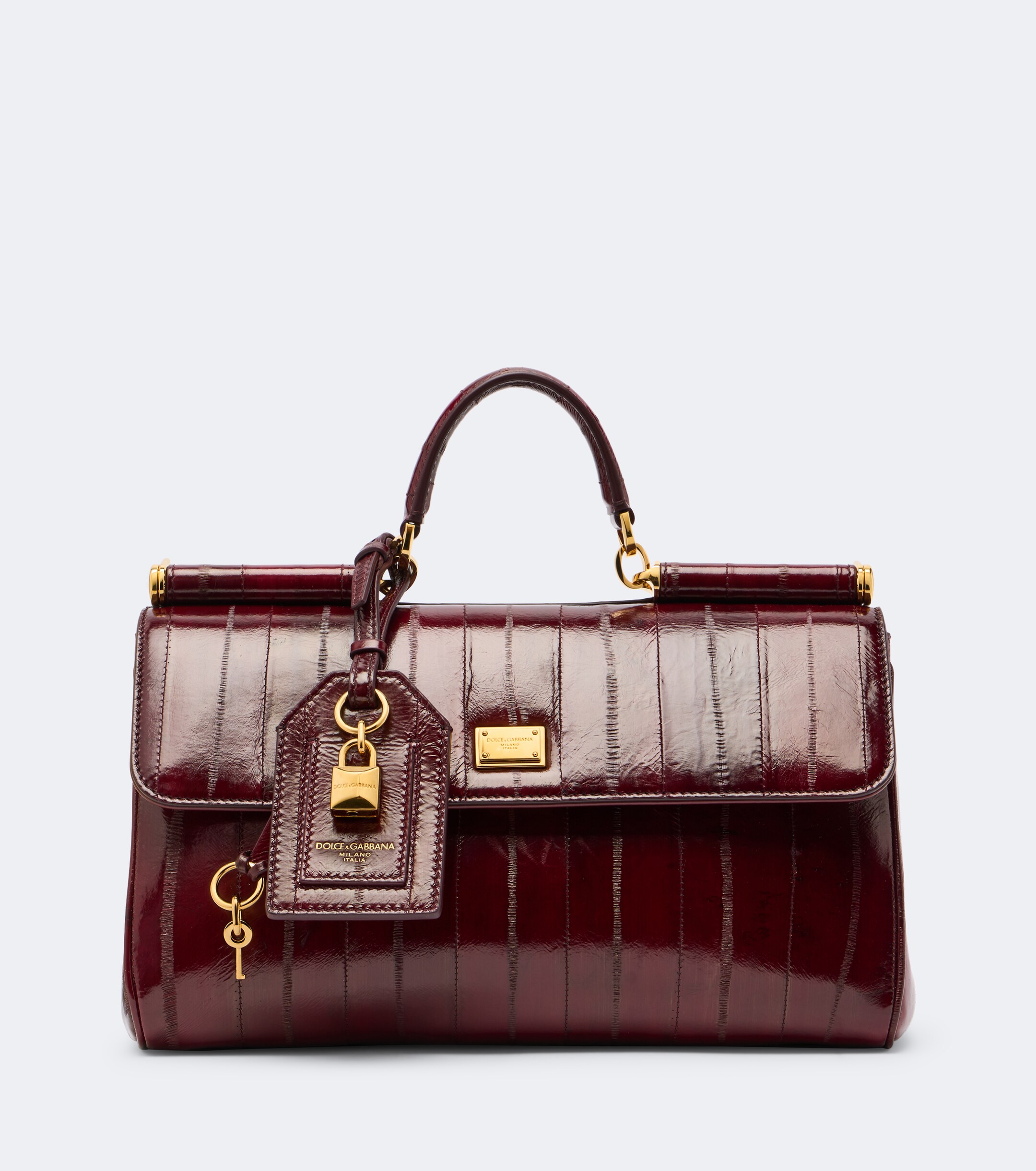 Dolce&Gabbana Dolce & Gabbana My Sicily Medium eel leather top-handle bag