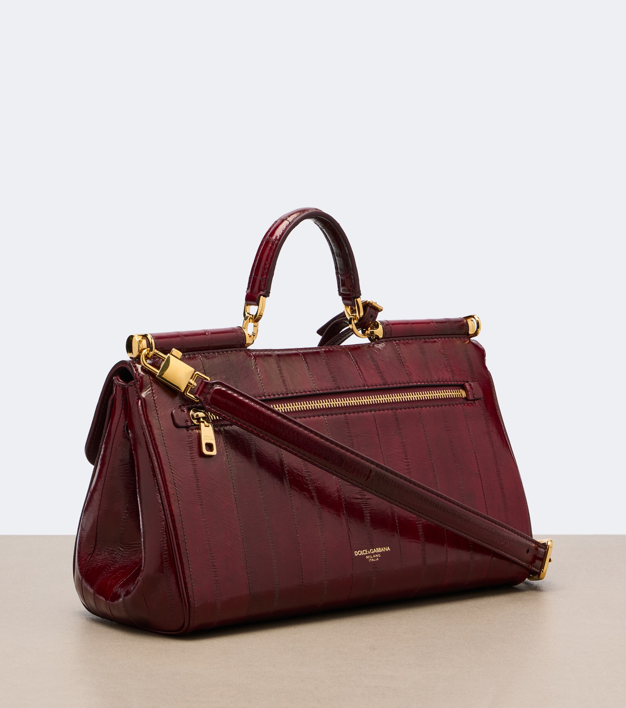 Dolce&Gabbana Dolce & Gabbana My Sicily Medium eel leather top-handle bag