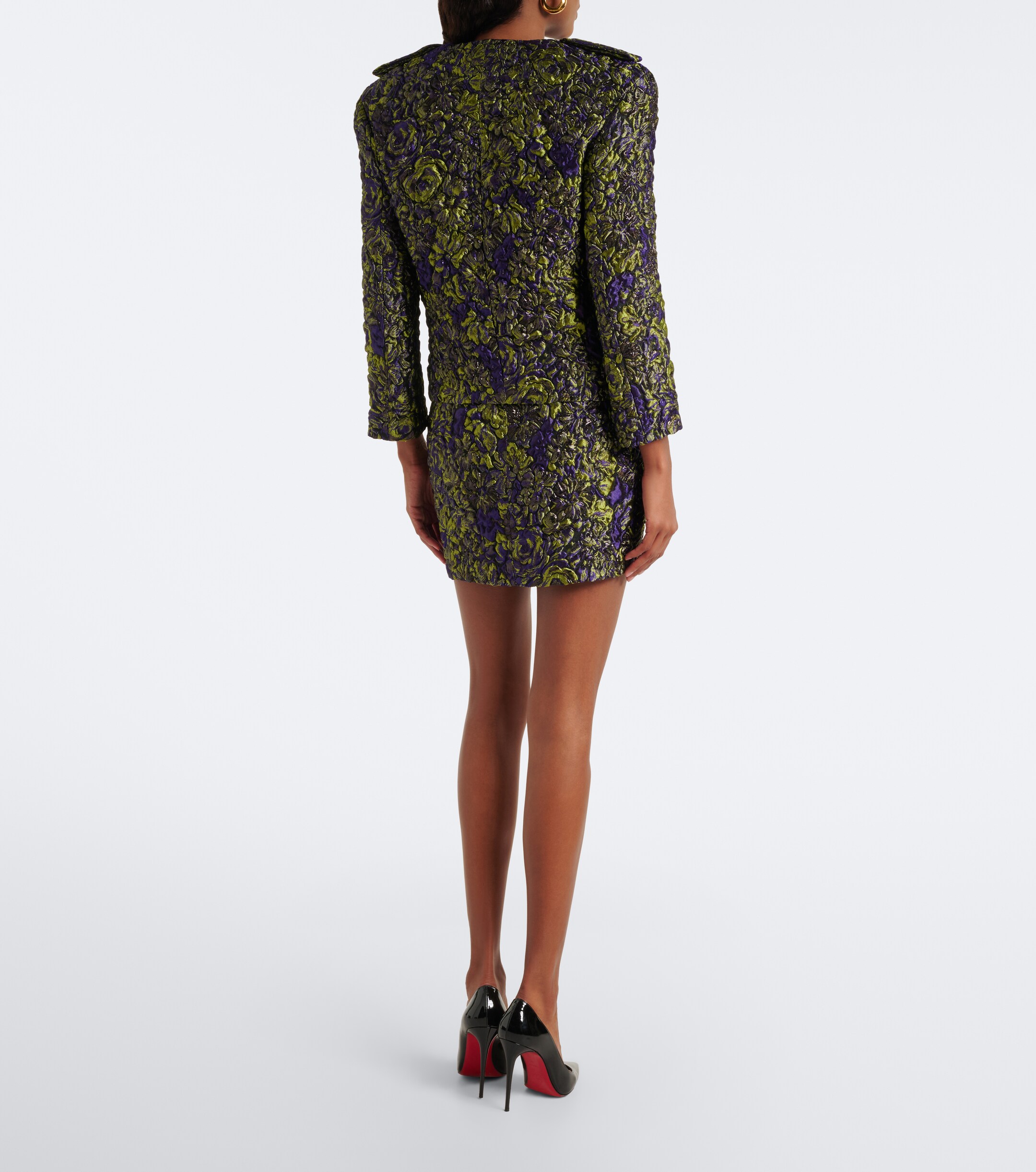 Balmain Balmain Cloqué jacquard miniskirt