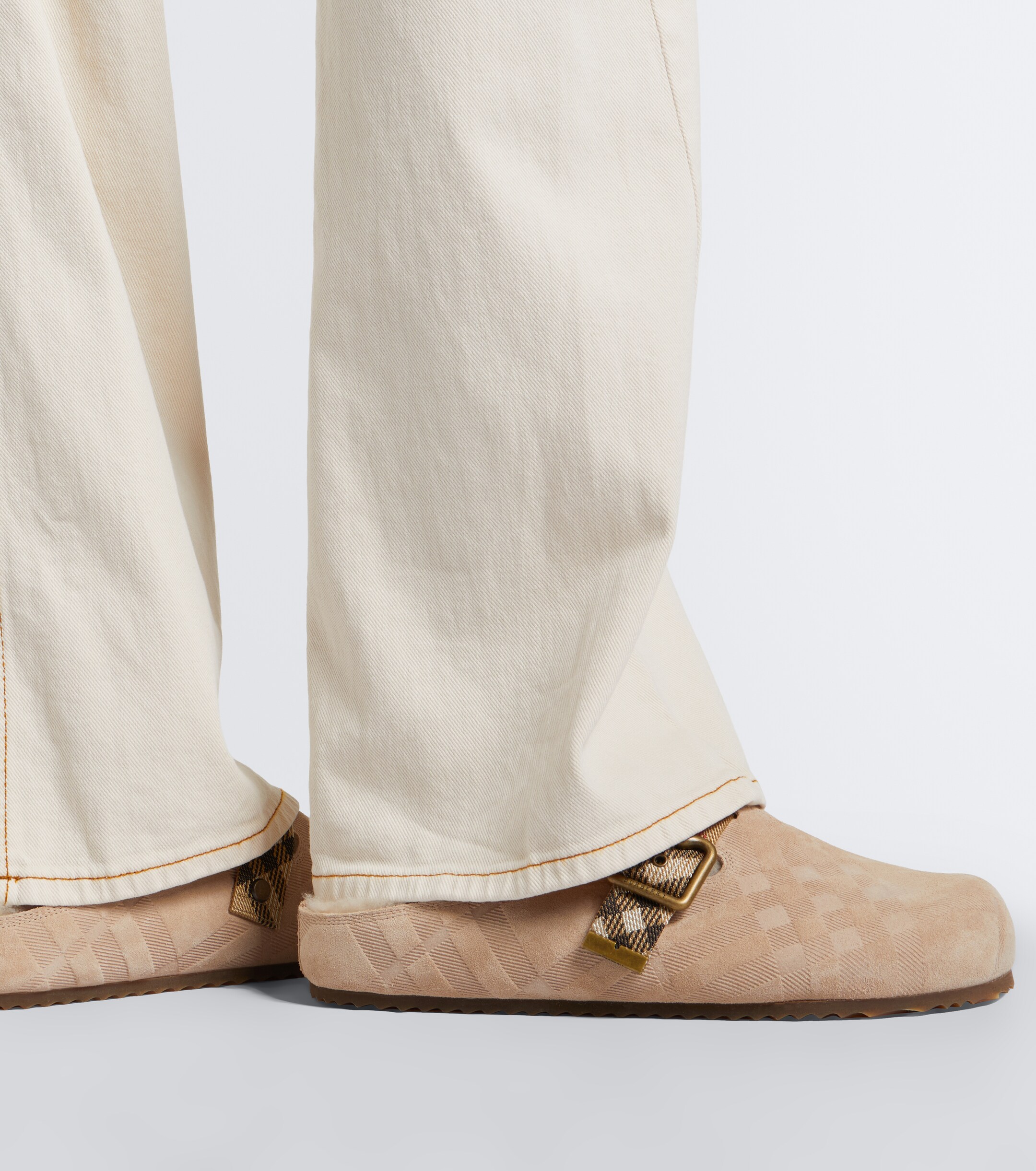 Burberry Burberry Urchin shearling-lined suede clogs