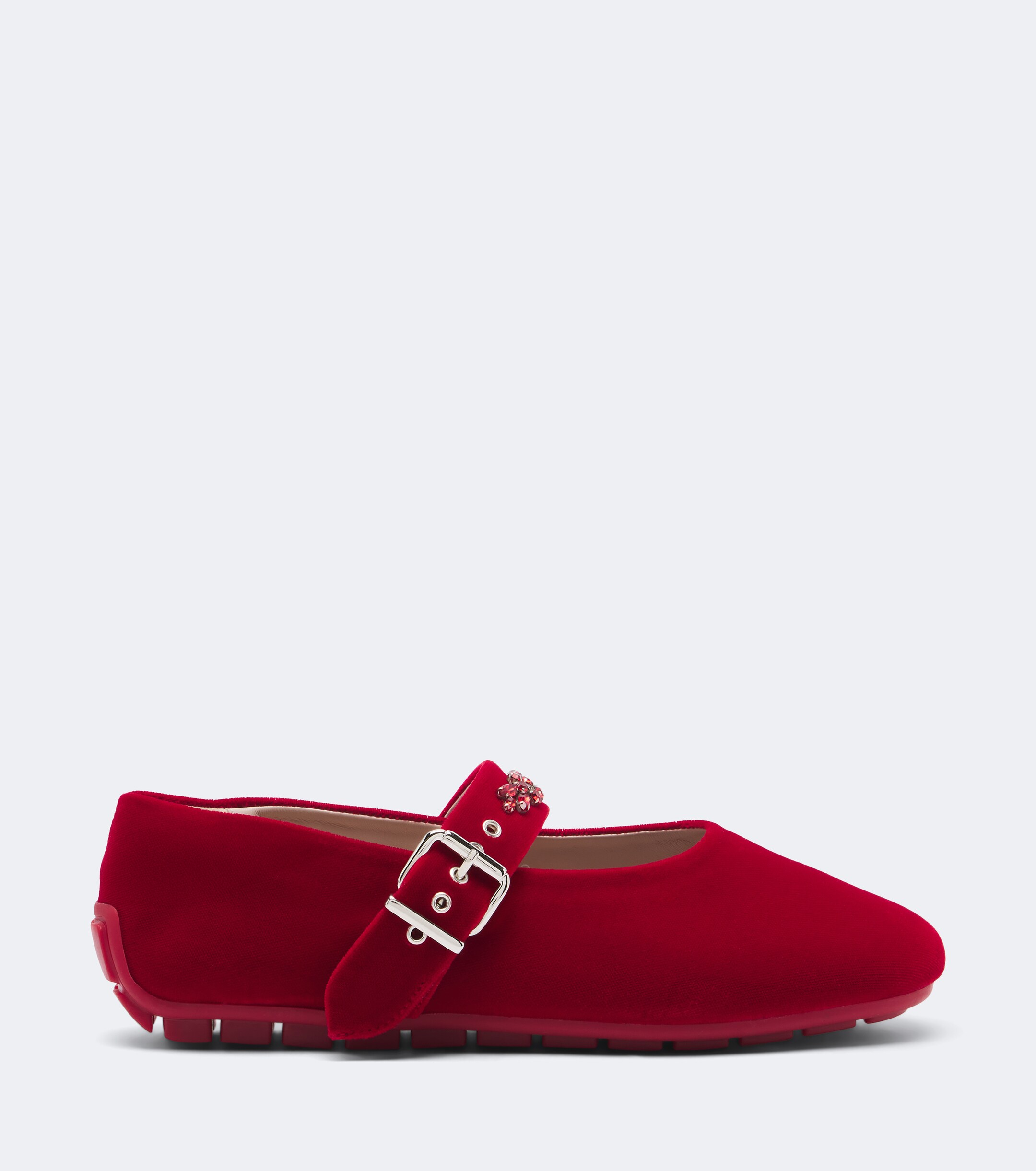 Simone Rocha Simone Rocha Embellished velvet Mary Jane flats