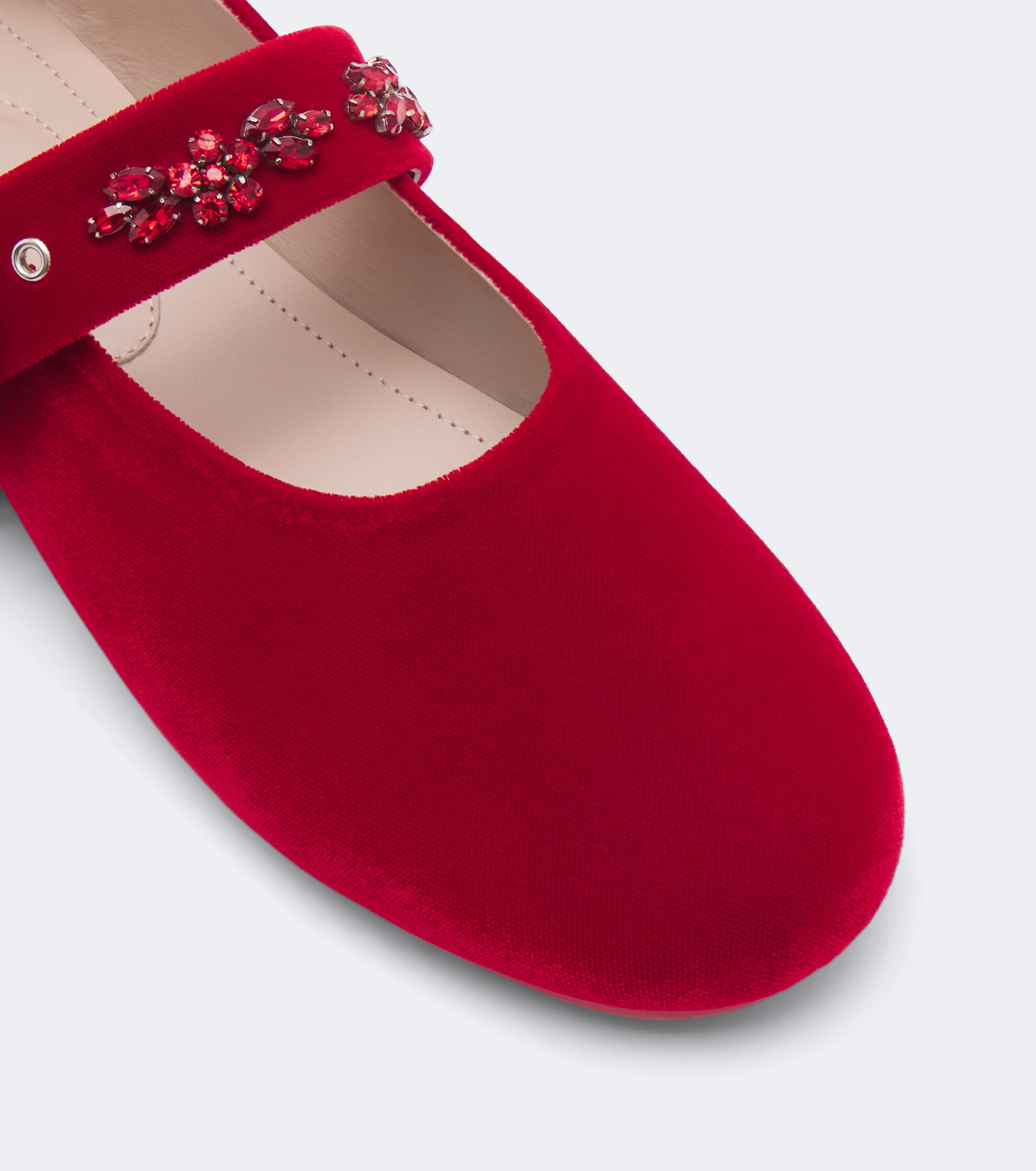 Simone Rocha Simone Rocha Embellished velvet Mary Jane flats