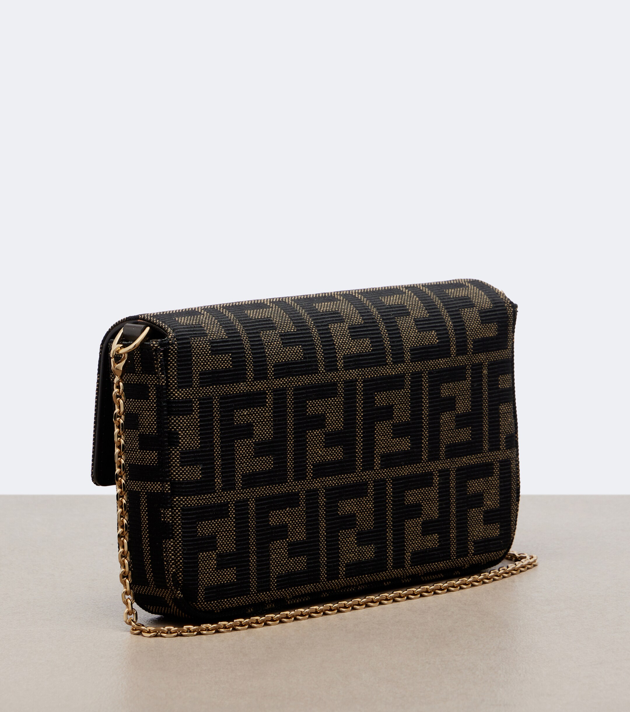 Fendi Tube FF Zucca jacquard wallet on chain